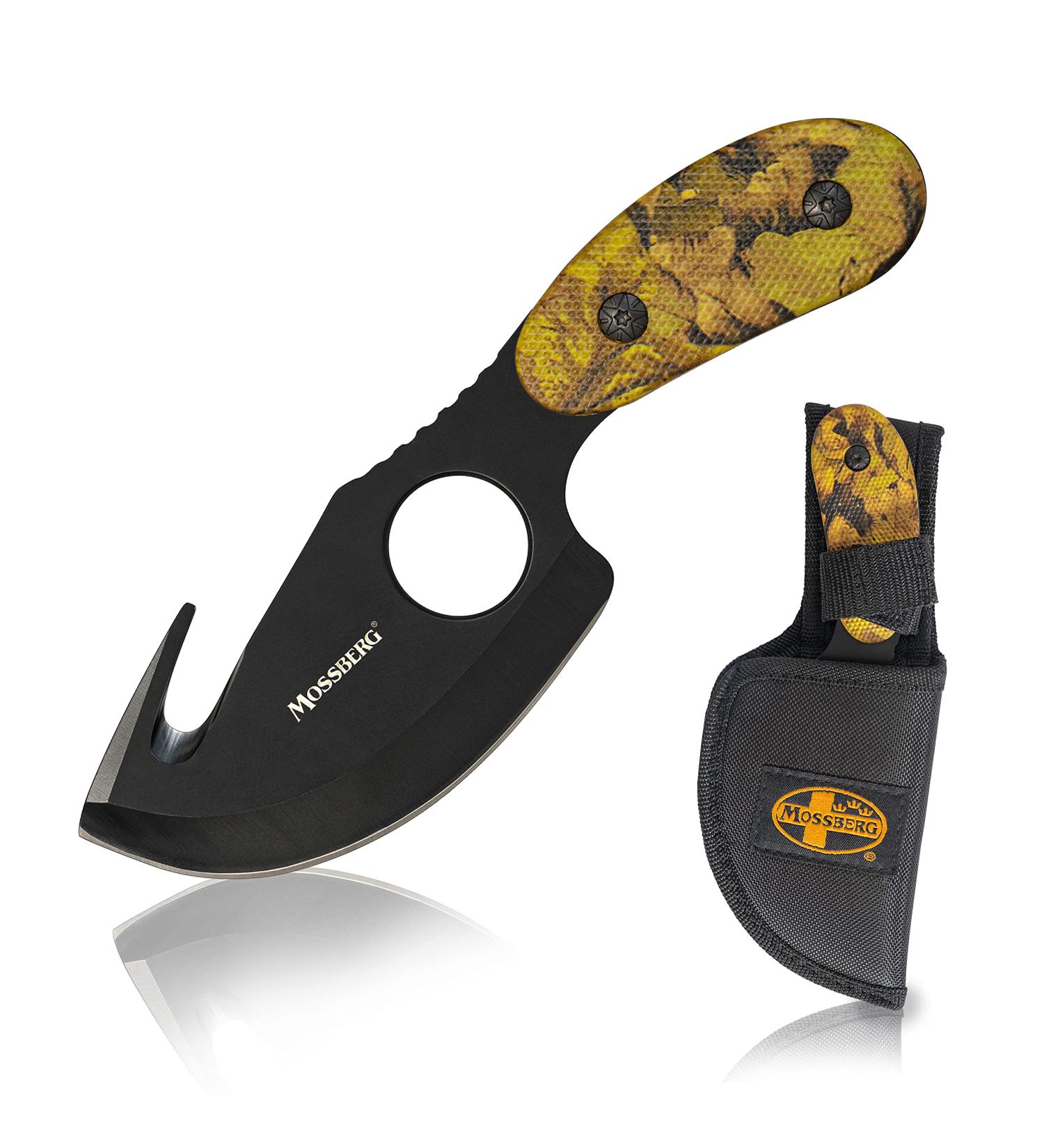 Mossberg Fixed Blade Skinning Knife with Gut-Hook for Hunters & Outdoors- All-in-One Tool - Buy Online on GoSupps.com