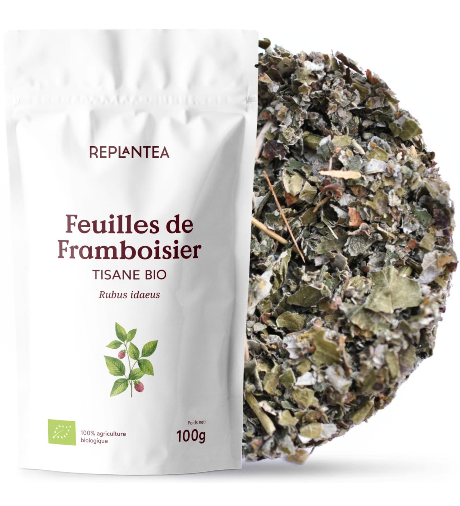 FEUILLE DE FRAMBOISIER TISANE BIO 100g (50 Tasses) | Infusion Fin de Grossesse | Th de Pr paration l'accouchement REPLANTEA - Buy Online on GoSupps.com