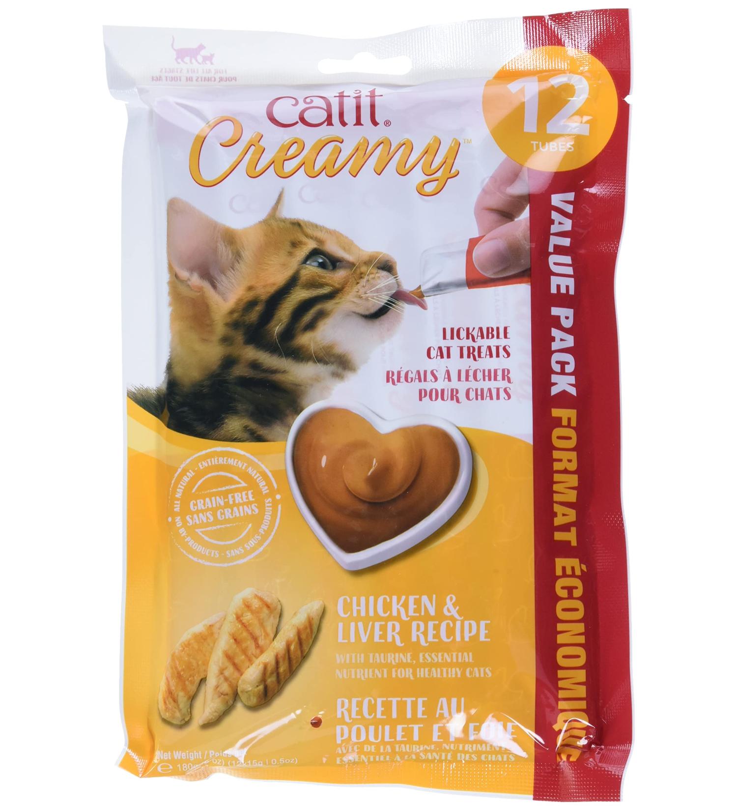 Catit Creamy Cat Treats Lickable Chicken 12 x 15g Pack of 8 Retail Units Lickable Cat Treats Cat Lickable Treat Soft Cat Treats Cat Snacks Gaterie Pour Chat Cat Treat Kitten Treats Healthy - Buy Online on GoSupps.com