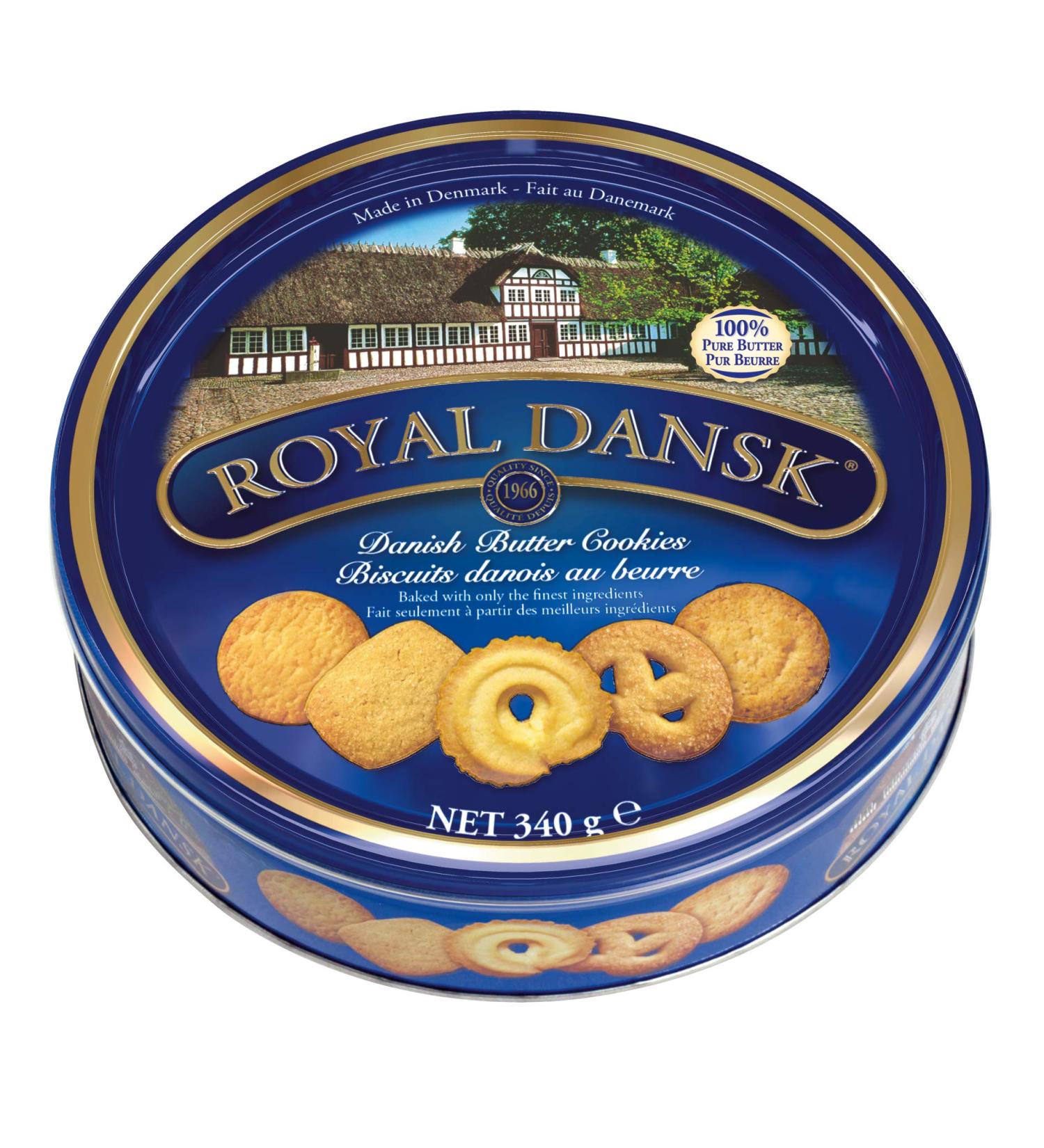 Royal Dansk Classic Danish Butter Cookies All Natural 40 Biscuits per Tin Perfect for Sharing and as a Gift 6 x340g - Buy Online on GoSupps.com
