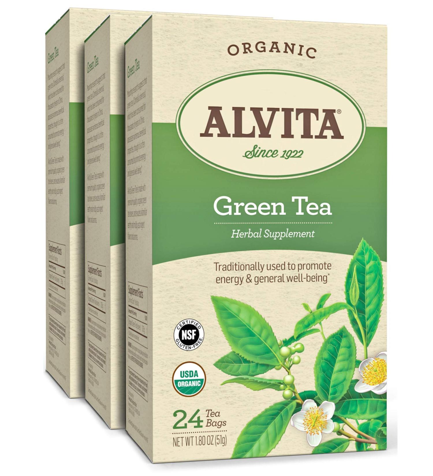 Alvita Organic Green Tea - 24 Bags x 3 Pack | Premium Quality & Healthy Brew - Buy Online on GoSupps.com