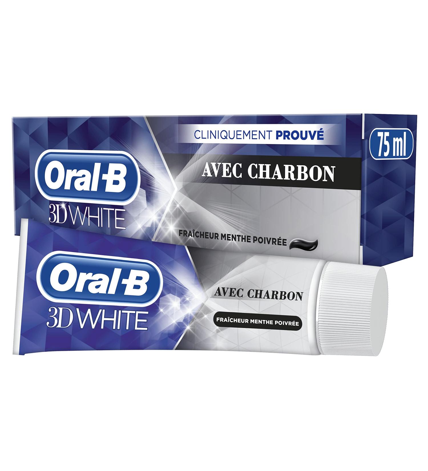Oral-B 3D White Charcoal Toothpaste 75 ml - Buy Online on GoSupps.com