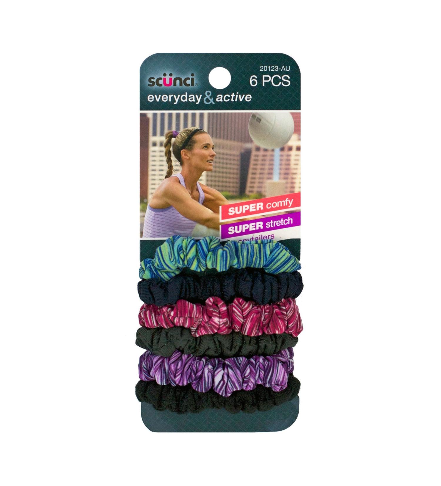 Scunci Space Dye/Solid Ultra Mini Twisters - 6 ct