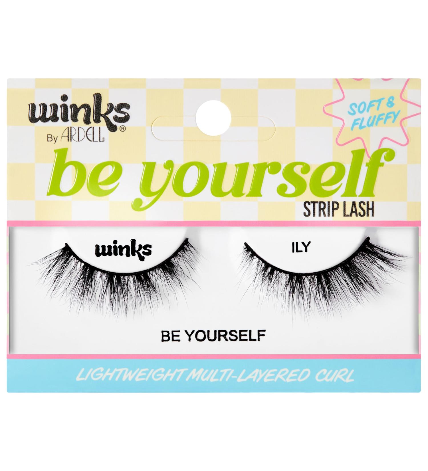 Ardell Winks Be Yourself Lashes - ILY Eye-Enhancing Black Strip Lash (1 Pair) | International Shipping Available - Buy Online on GoSupps.com