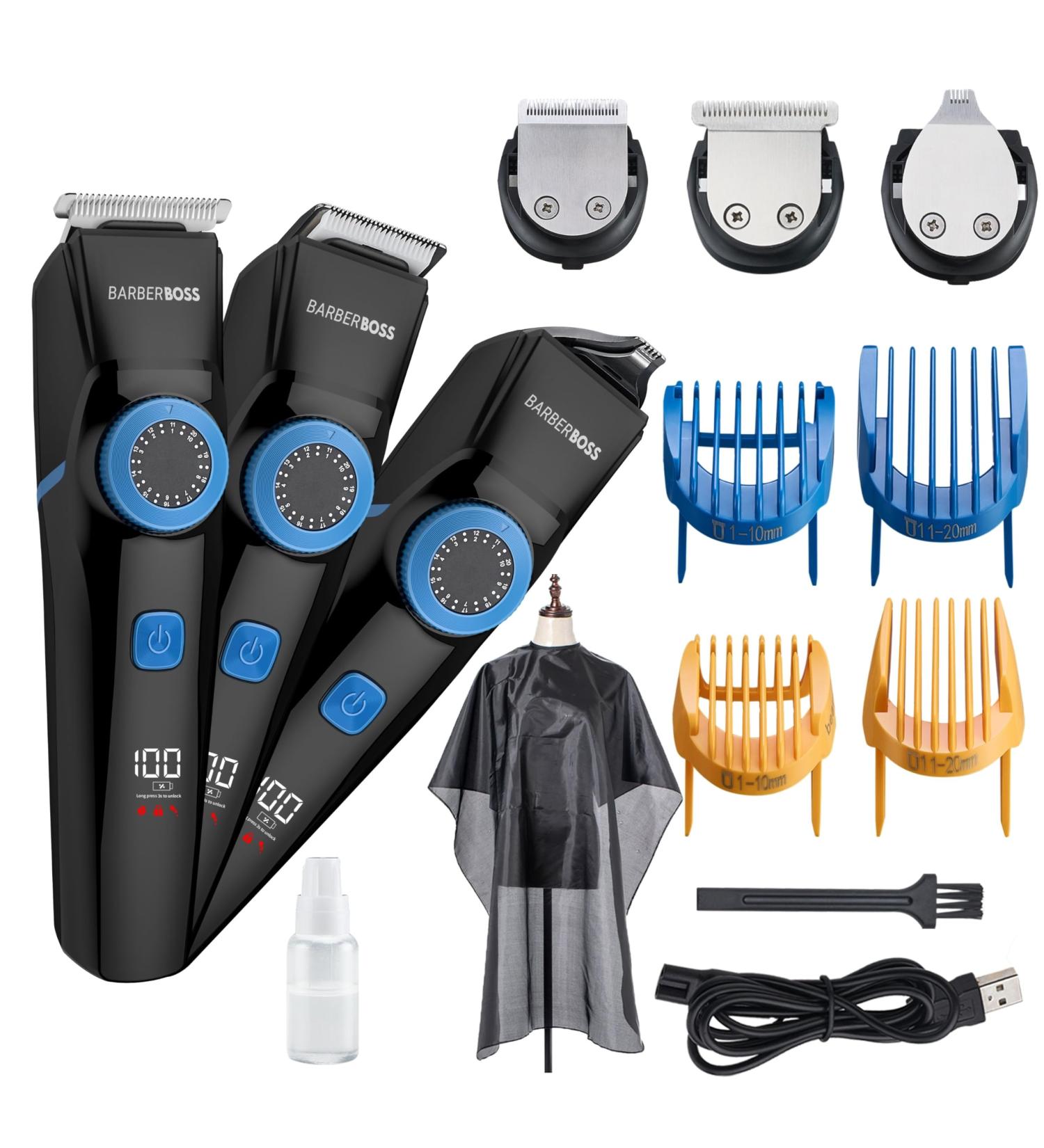 BarberBoss 3 in 1 Hair Clipper Men s Grooming Kit Detail Hair & Beard Trimmer Hair Clippers Men All-in-One Mens Grooming Kits Hair Trimmer Men Cordless Clippers for Men Haircut - Buy Online on GoSupps.com