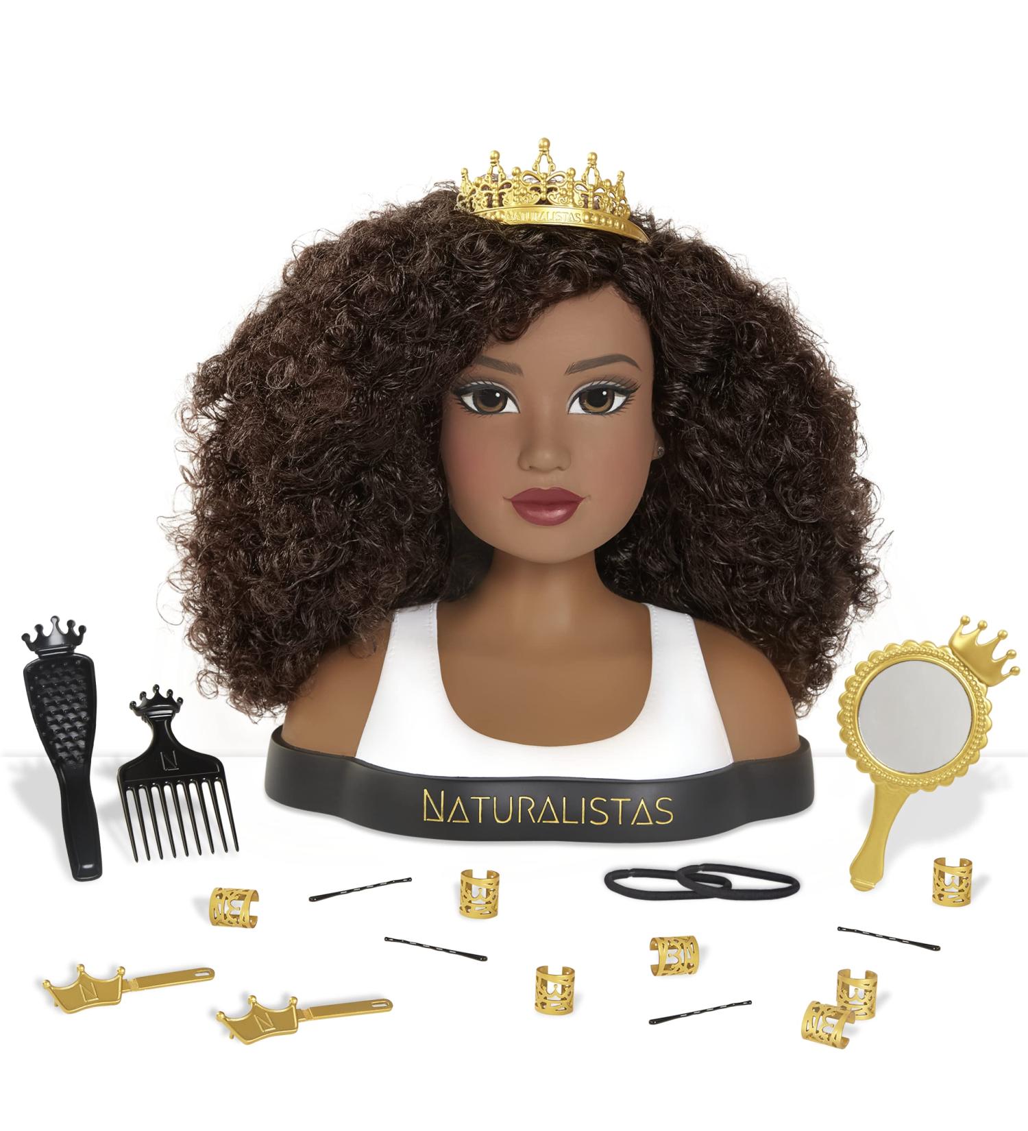 Naturalistas Dayna Deluxe Styling Head | 3C Textured Hair & 19 Accessories | Purpose Toys Development - Buy Online on GoSupps.com