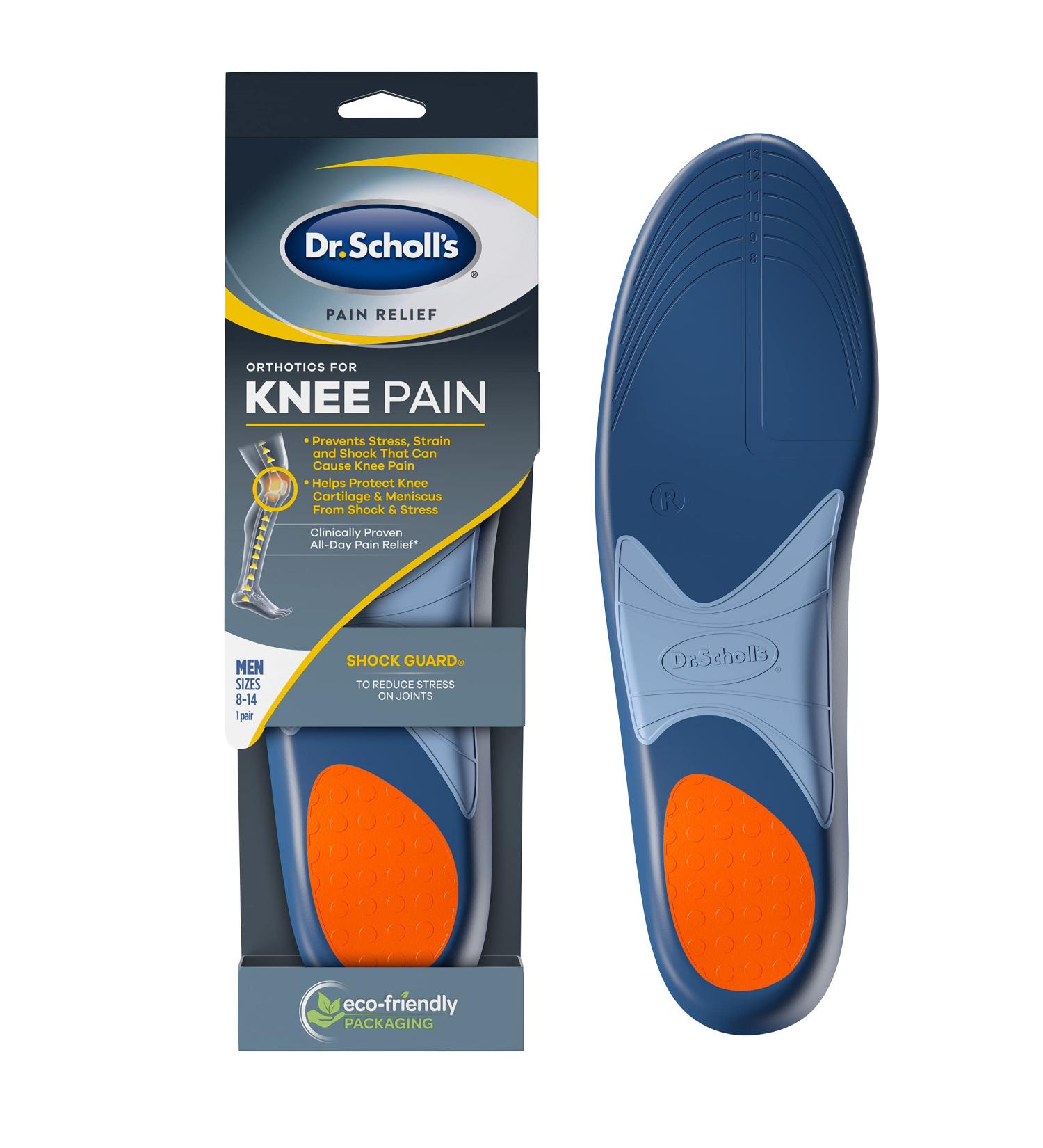 Dr. Scholl's Knee Pain Relief Orthotics - Immediate and All-Day Pain Relief for Osteoarthritis and Runners Knee (Men's 8-14 / Women's 5.5-9) - Buy Online on GoSupps.com