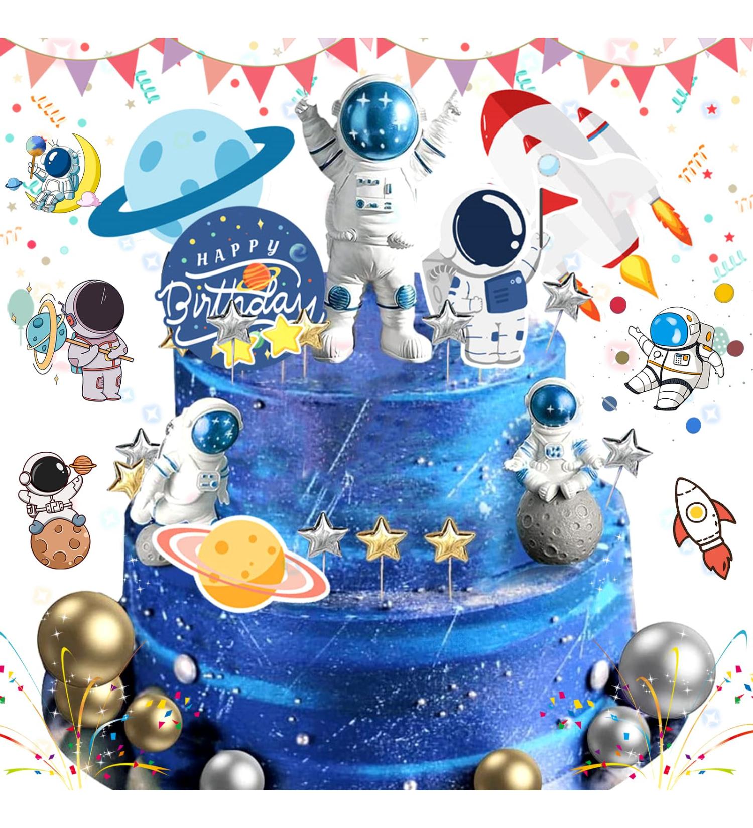 Oneroomone Space Cupcakes Astronaut Cupcake Toppers Asteroid and Rocket Cake Topper - Buy Online on GoSupps.com