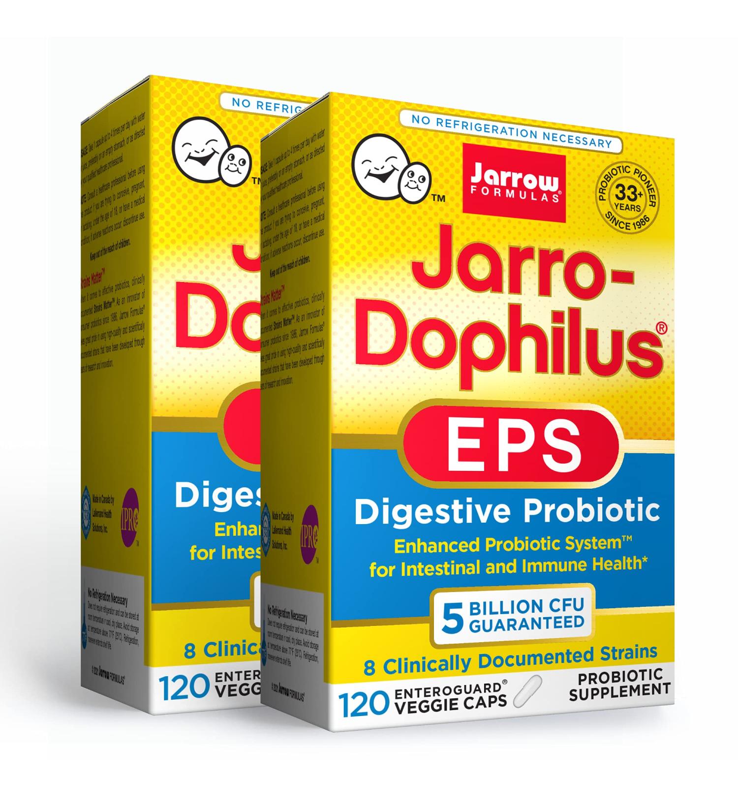 Jarrow Formulas Jarro-Dophilus EPS - 120 Veggie Caps | Probiotic Supplement - Buy Online on GoSupps.com