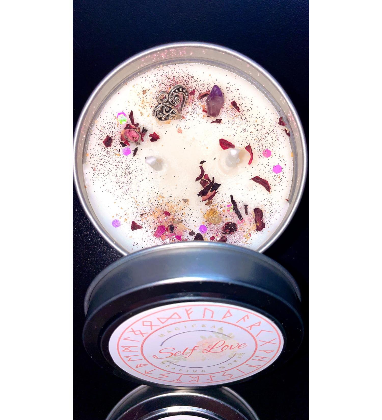 Aromatherapy Intention Candle for Self Love Peony & Pink Grapefruit White Rose International Shipping Available - Buy Online on GoSupps.com