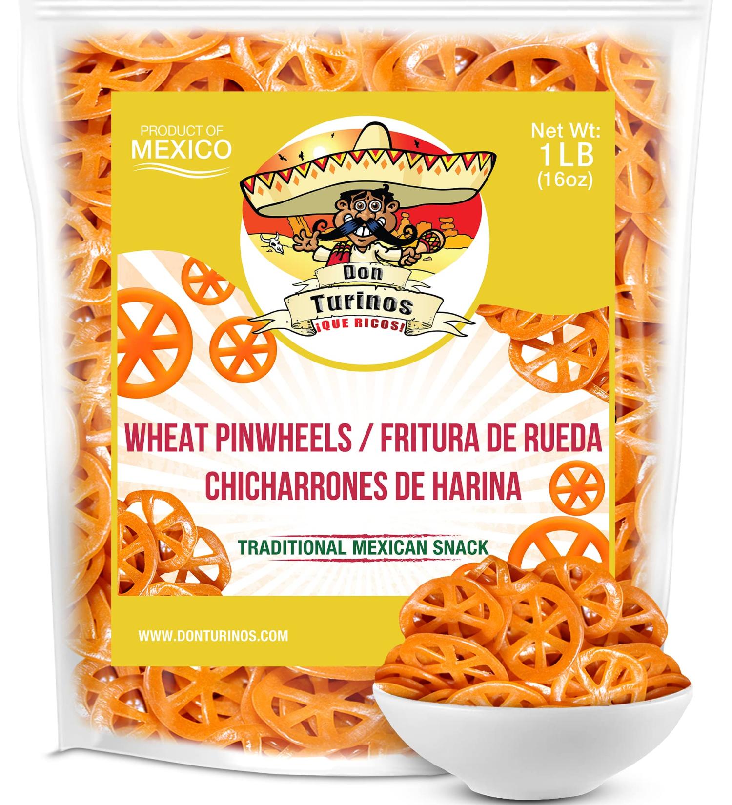 Duritos Pinwheels 1LB - Authentic Mexican Chicharrones De Harina by Turinos - Buy Online on GoSupps.com