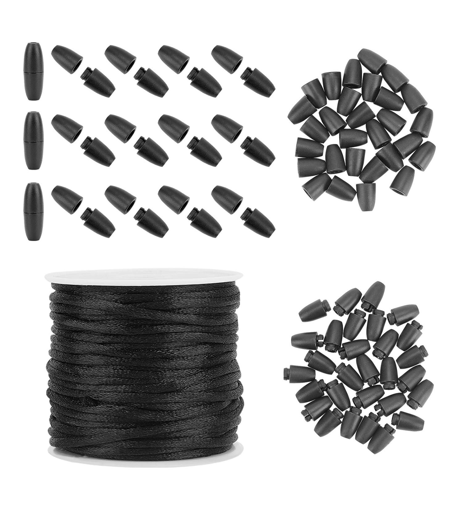 PandaHall 30 Set Black Breakaway Clasp for Lanyard with Nylon String Cords - DIY Craft Making Supplies - Buy Online on GoSupps.com