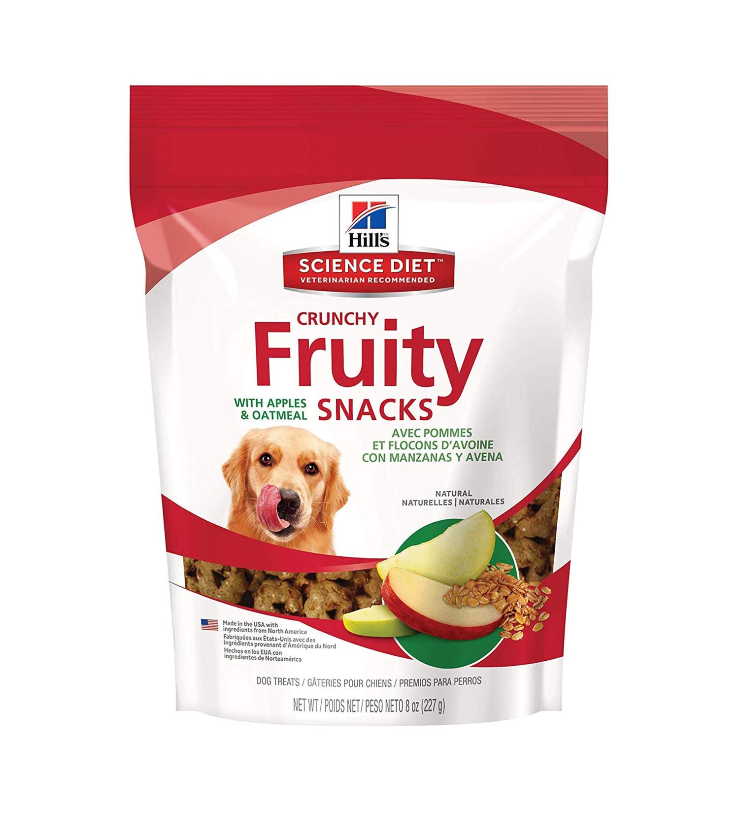Hills Natural Fruity Snacks for dogs: Apples & Oatmeal + Cranberries & Oatmeal Crunchy Dog Treats - Buy Online on GoSupps.com