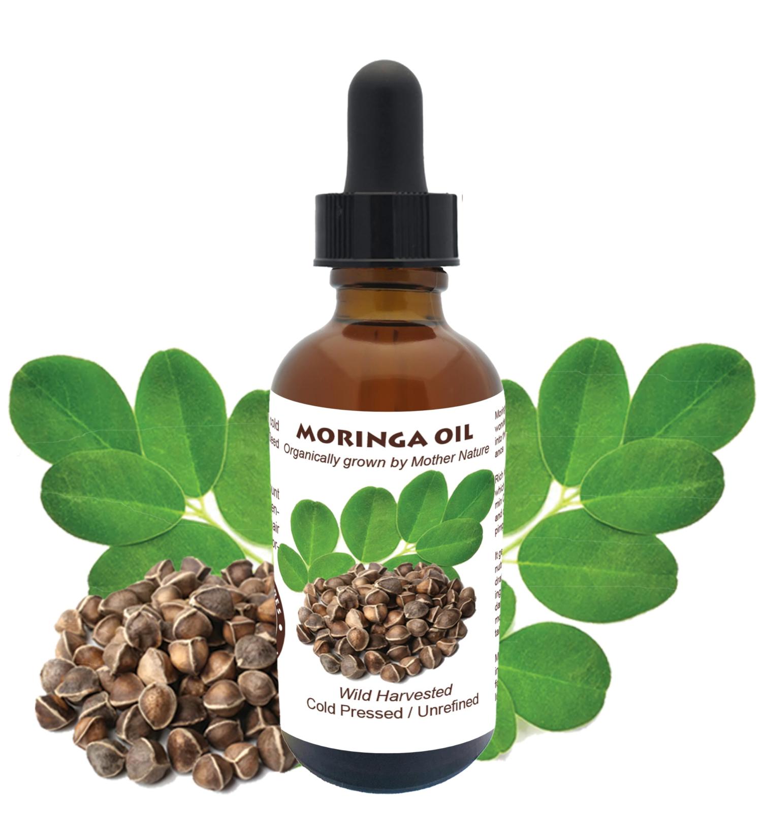 Best Nature's Cosmetics Moringa Oil (Organic Undiluted Cold Pressed Unrefined) Natural Moisturizer for Dry and Damaged Skin and Hair 2 fl oz / 60ml 2 Fl Oz (Pack of 1) - Buy Online on GoSupps.com