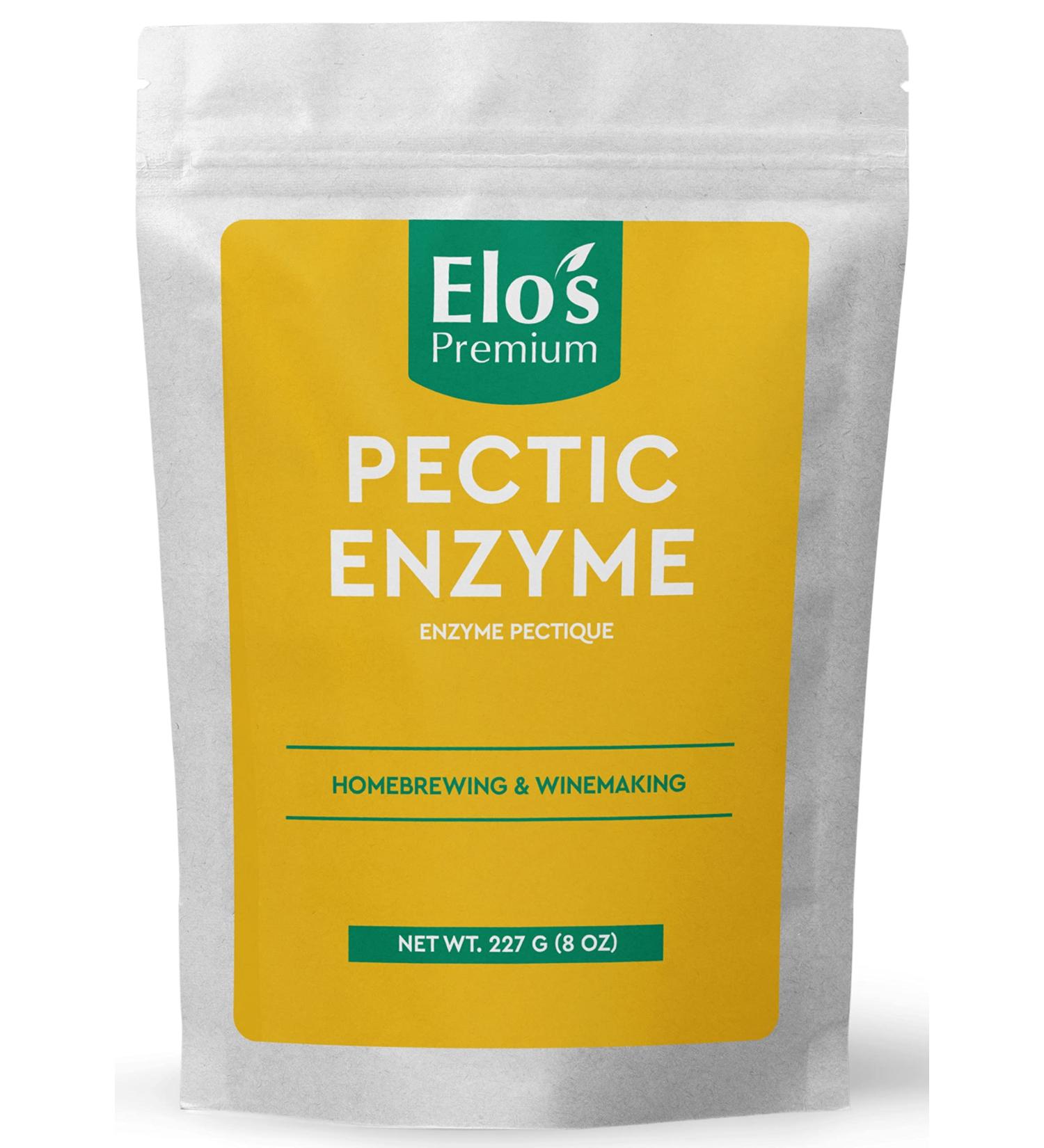 Pectic Enzyme Dry Powder (8oz)| Packed in Canada| Juice Extraction Agent Increase Juice Yields Prevent Pectin Haze| Used for Homebrewing and Winemaking| by Elo s Premium - Buy Online on GoSupps.com