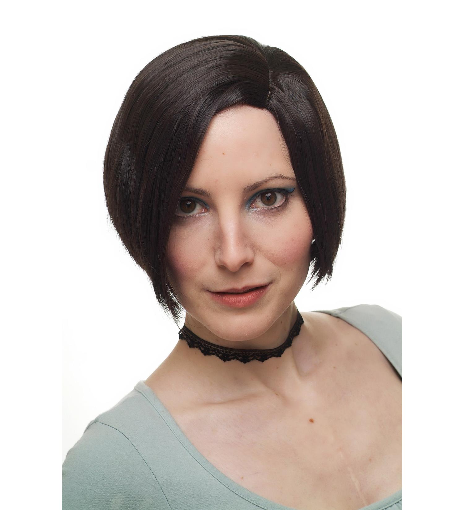 Buy Sexy Dark Brown Asymmetrical Bob Wig for Women | Short Hair Wig - 1248-4 | International Shipping - Buy Online on GoSupps.com