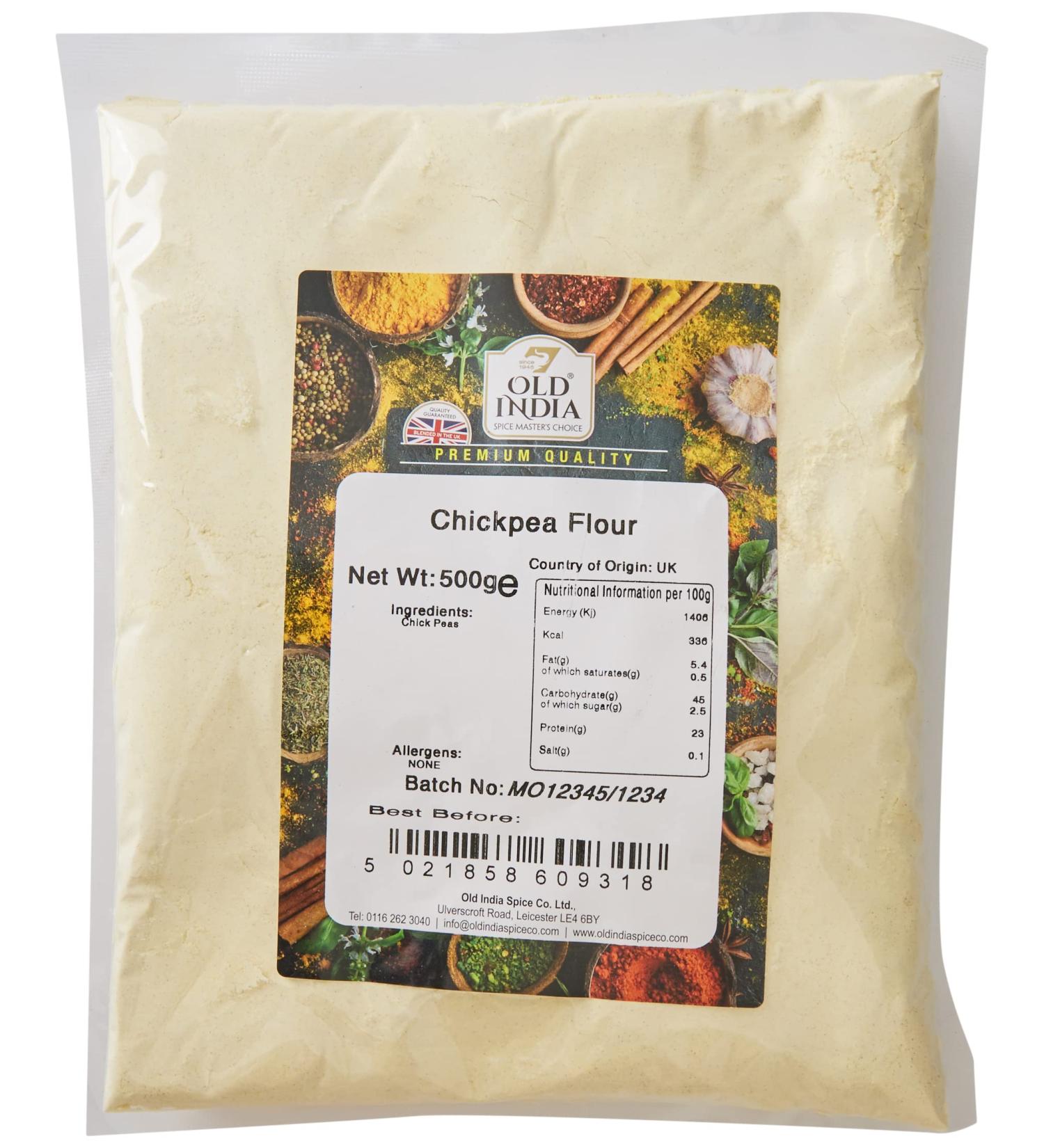 Old India Chickpea Flour 500g - Authentic 500g Pack for Delicious Indian Cooking - Buy Online on GoSupps.com