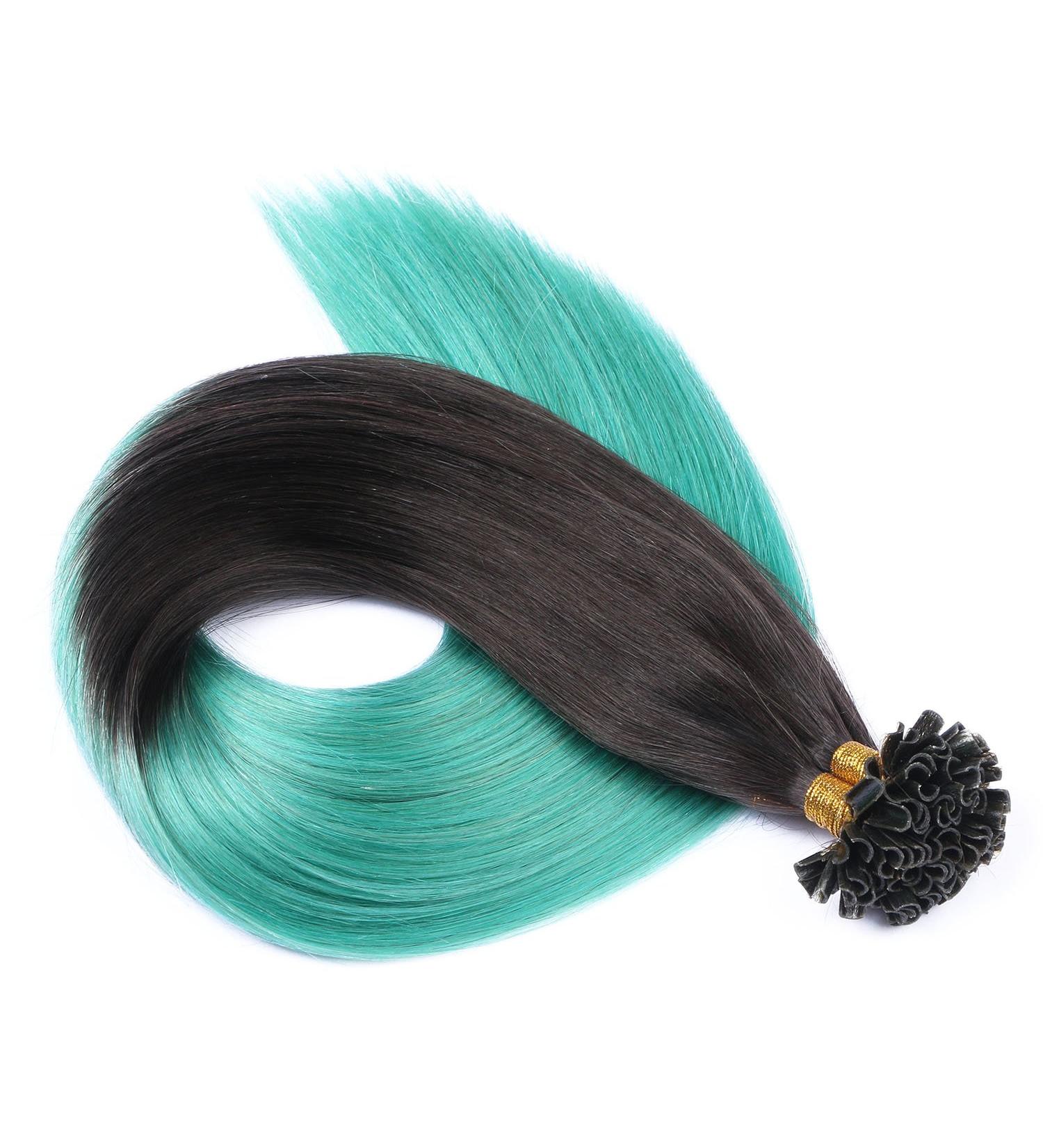 Buy Novon 100% Remy Hair Extensions - Keratin U-Tip Bonding 1b/Sky Ombre 60cm - 250 Strands - Premium Quality - Buy Online on GoSupps.com
