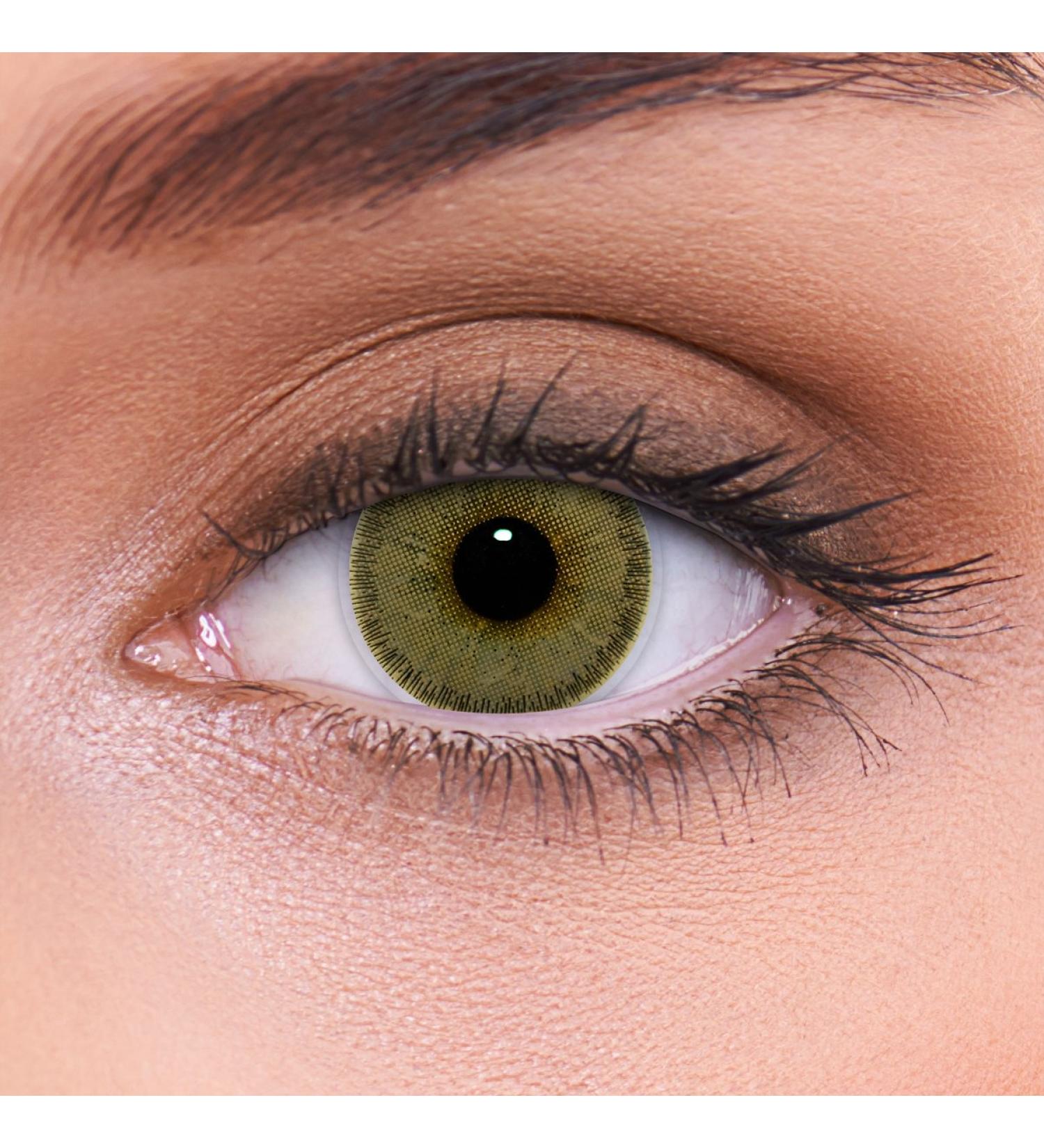 Buy Lenzotica Strong Natural Hazel Contact Lenses - Prescription -2.50 | 3 Monthly Soft Lenses with Container | International Shipping - Buy Online on GoSupps.com
