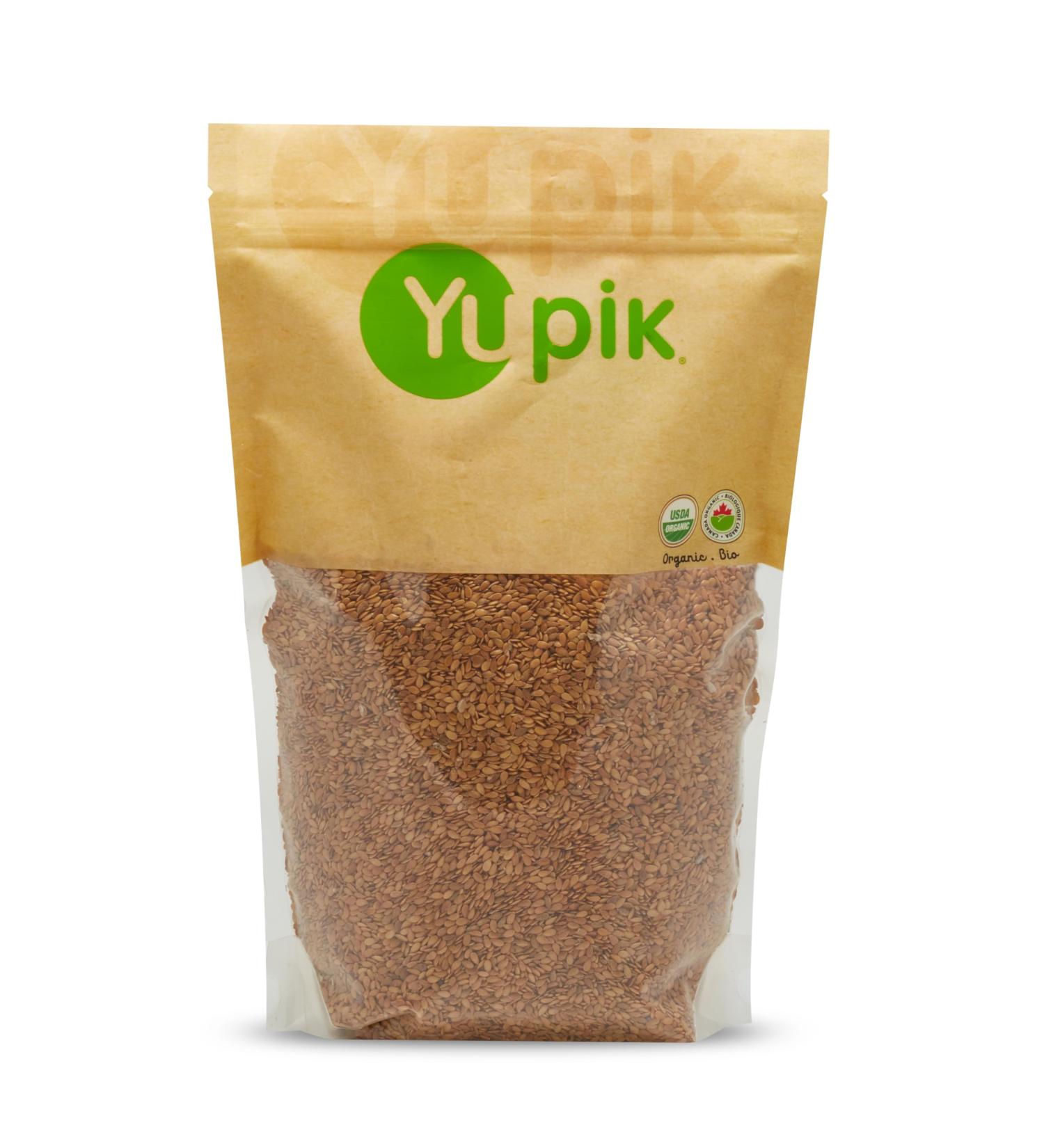 Yupik Organic Golden Flax Seeds 1 kg 6 Count Gluten-Free Non-GMO Kosher Raw Seeds Excellent Source of Fiber Source of Omega-3 Plant-Based Protein Ideal for Beverages Baking & Topping 6 kg - Buy Online on GoSupps.com