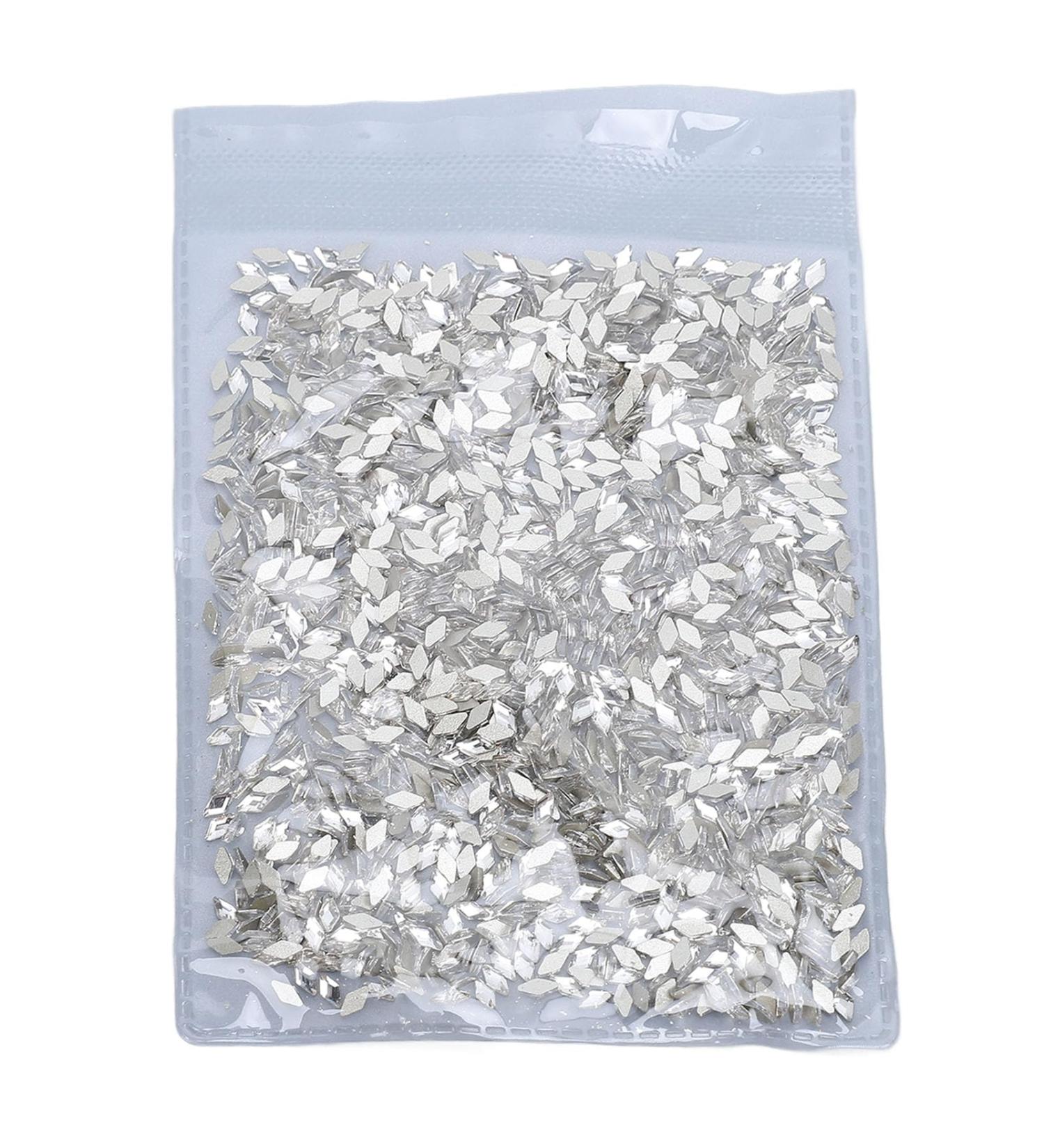 Sonew DIY Nail Art Rhinestones Mini Sparkling Transparent Nail Art Diamond Manicure Tips Decorations for Home Salon - Buy Online on GoSupps.com