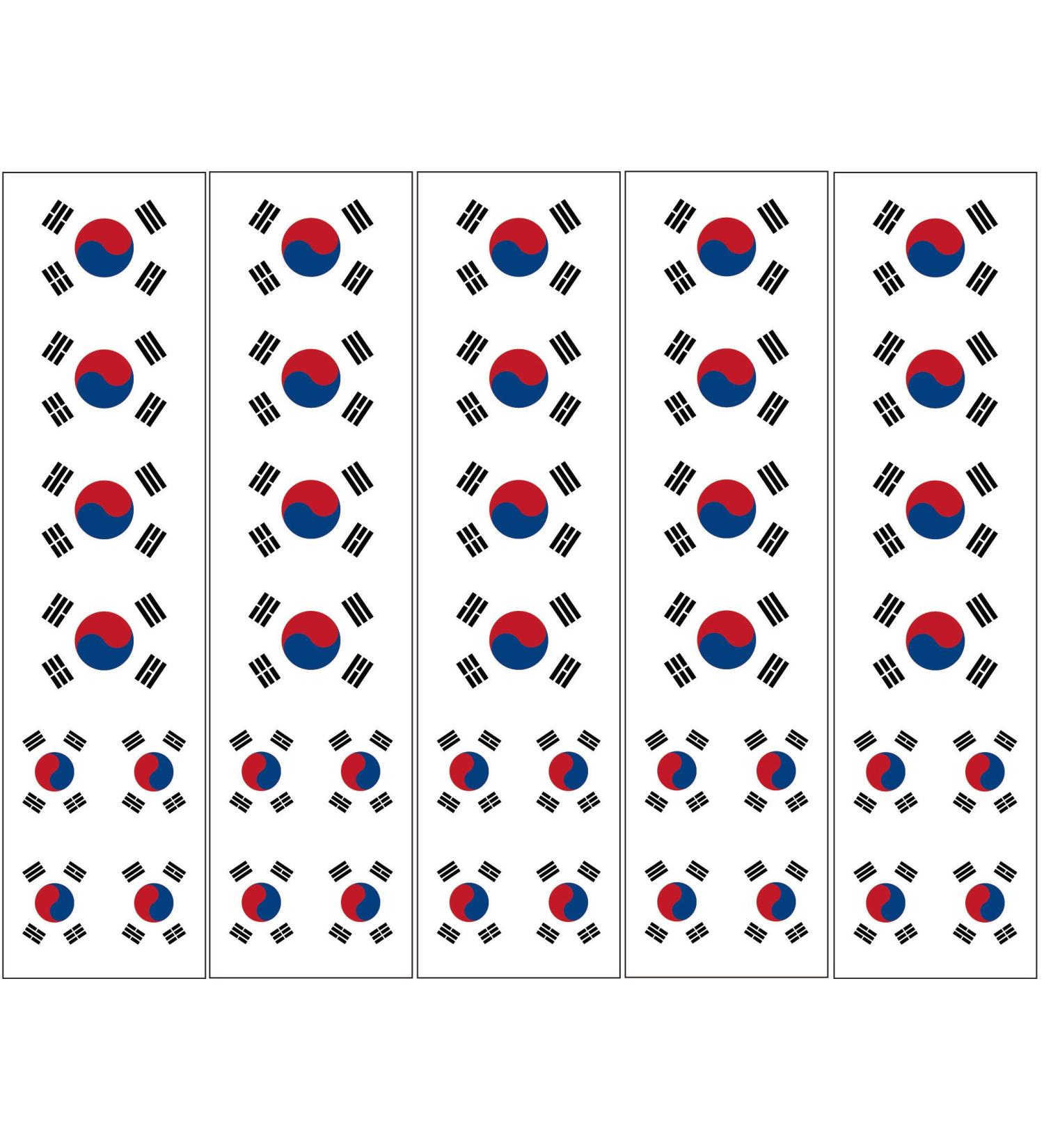 40 South Korean Flag Tattoos - Korea Party Favors - Buy Online on GoSupps.com