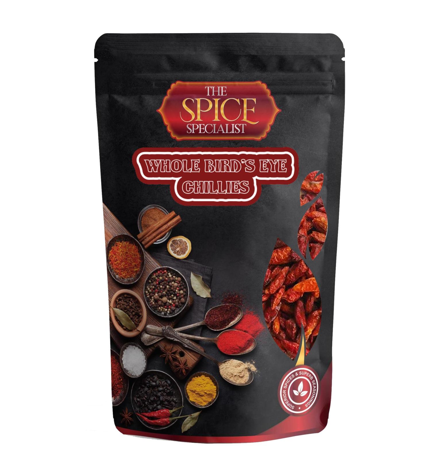 Whole Dried Bird's Eye Chillies 50g - Buy Online on GoSupps.com