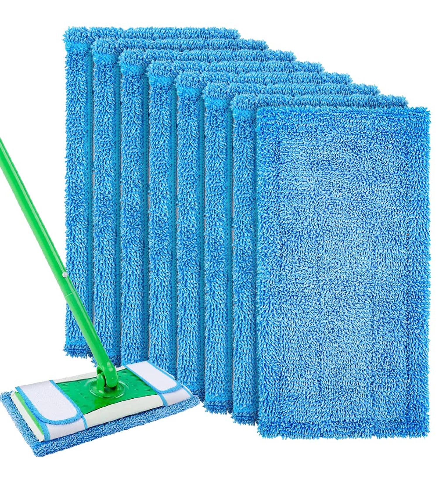 Replaceable Microfiber Mop Pad for Swiffer Sweeper Mops | Reusable & Durable | Hand & Machine Washable (8 Pack) - Buy Online on GoSupps.com