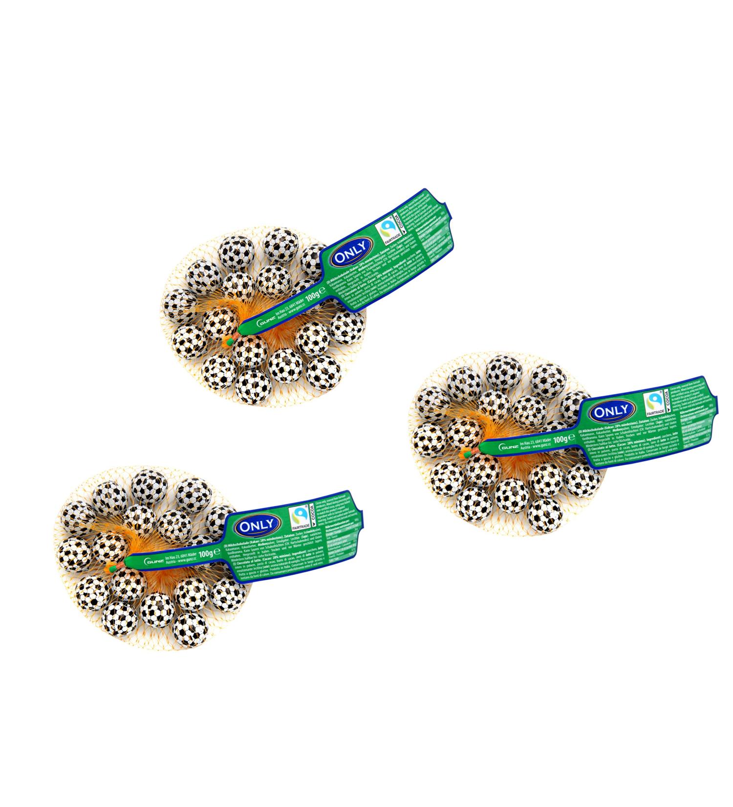 Only Chocolate Footballs | Chocolate Football | 3x100g