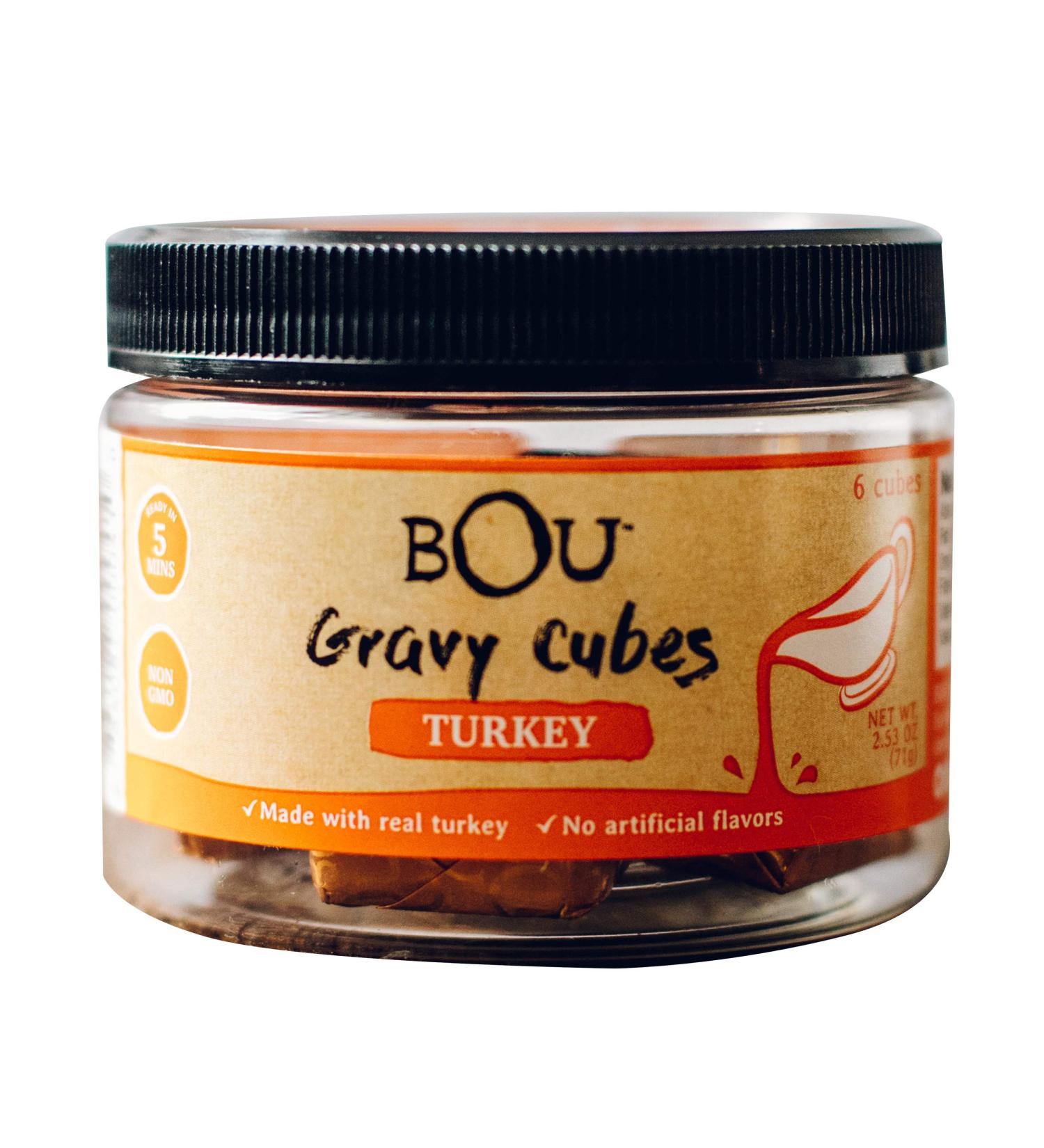 BOU Turkey Gravy Cubes - 15.18 oz, 6 Count | Rich Flavor for Perfect Dishes - Buy Online on GoSupps.com