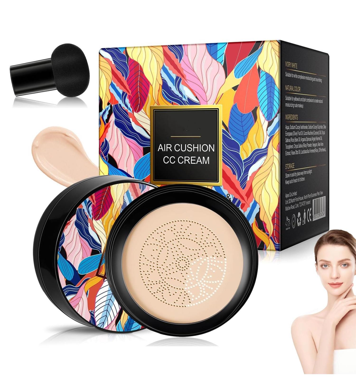 Mushroom Head Air Cushion Cc Cream Air Cushion Cc Cream Mushroom Head Air Cushion Cc Cream Foundation Long-Lasting Matte Waterproof Moisturizing Concealer Beauty for All Skin Types(Natural) - Buy Online on GoSupps.com