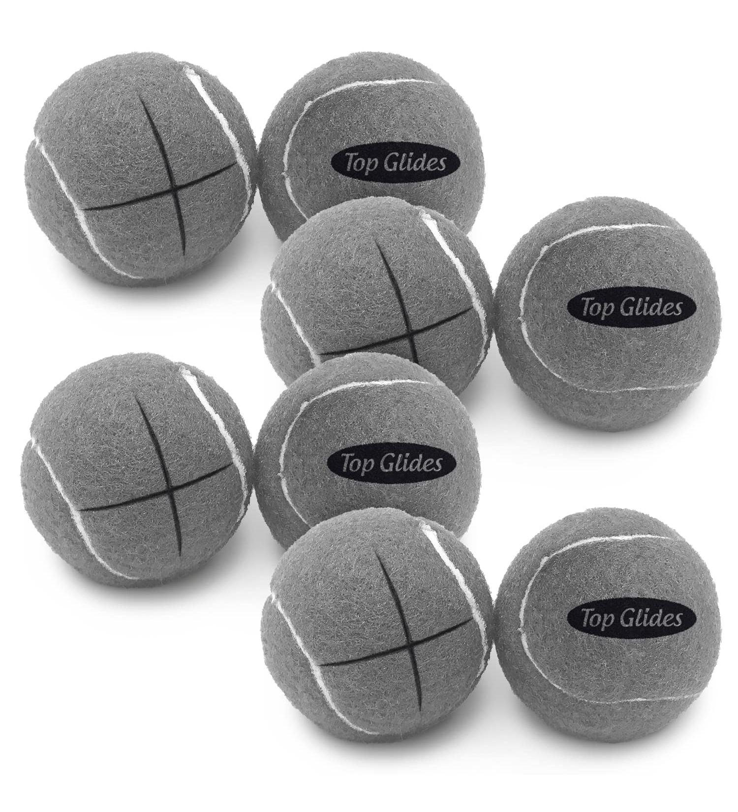 Top Glides Pre-Cut Gray Walker Tennis Ball Glides - 4 Pairs - Buy Online on GoSupps.com