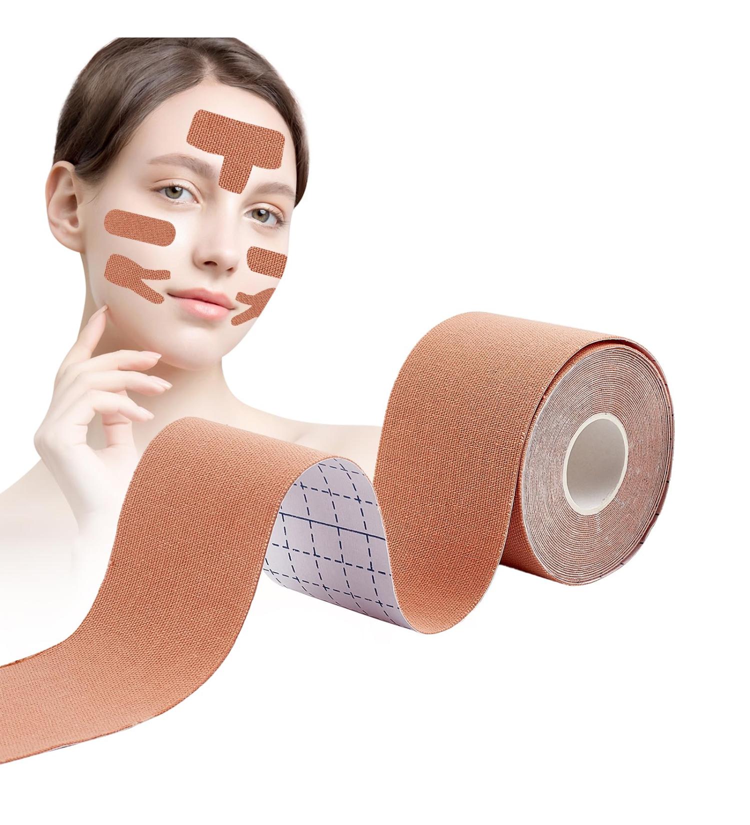 NICENEEDED 2 in 1 Face Lift Tape & Forehead Wrinkle Patch Lift Saggy Skin Reduce Facial Wrinkles & Double Chin | High Elasticity Neck Lift Stickers - Buy Online on GoSupps.com