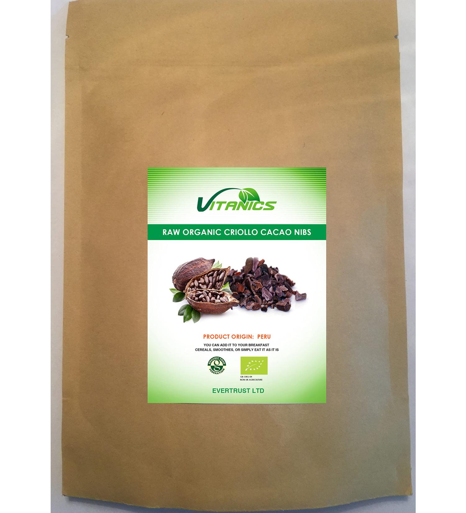 Vitanics Criollo Organic Raw Cocoa Feathers (1 kg)
