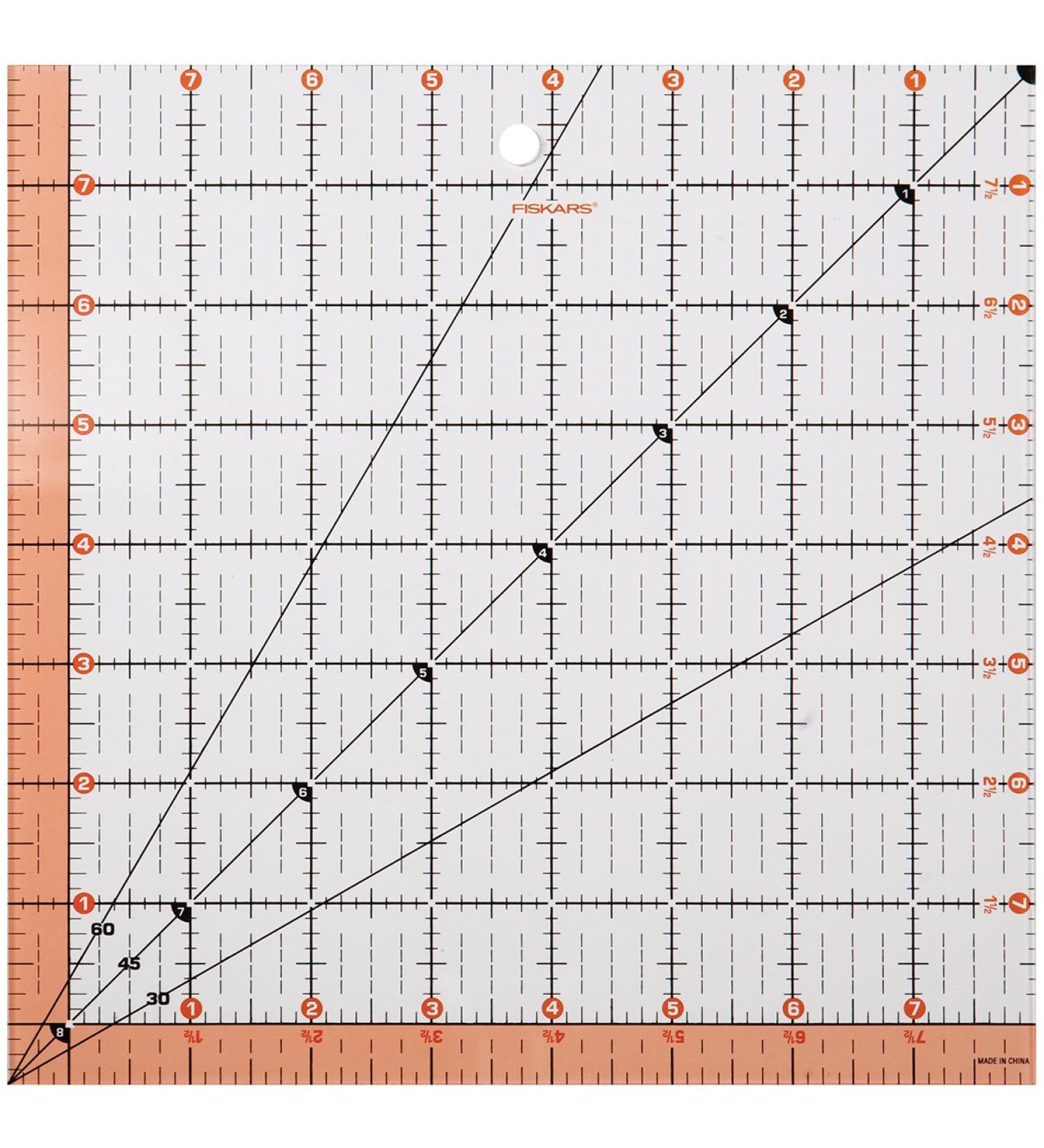 Fiskars 8.5x8.5 Square Acrylic Ruler (187200-1001) (187200-1000)