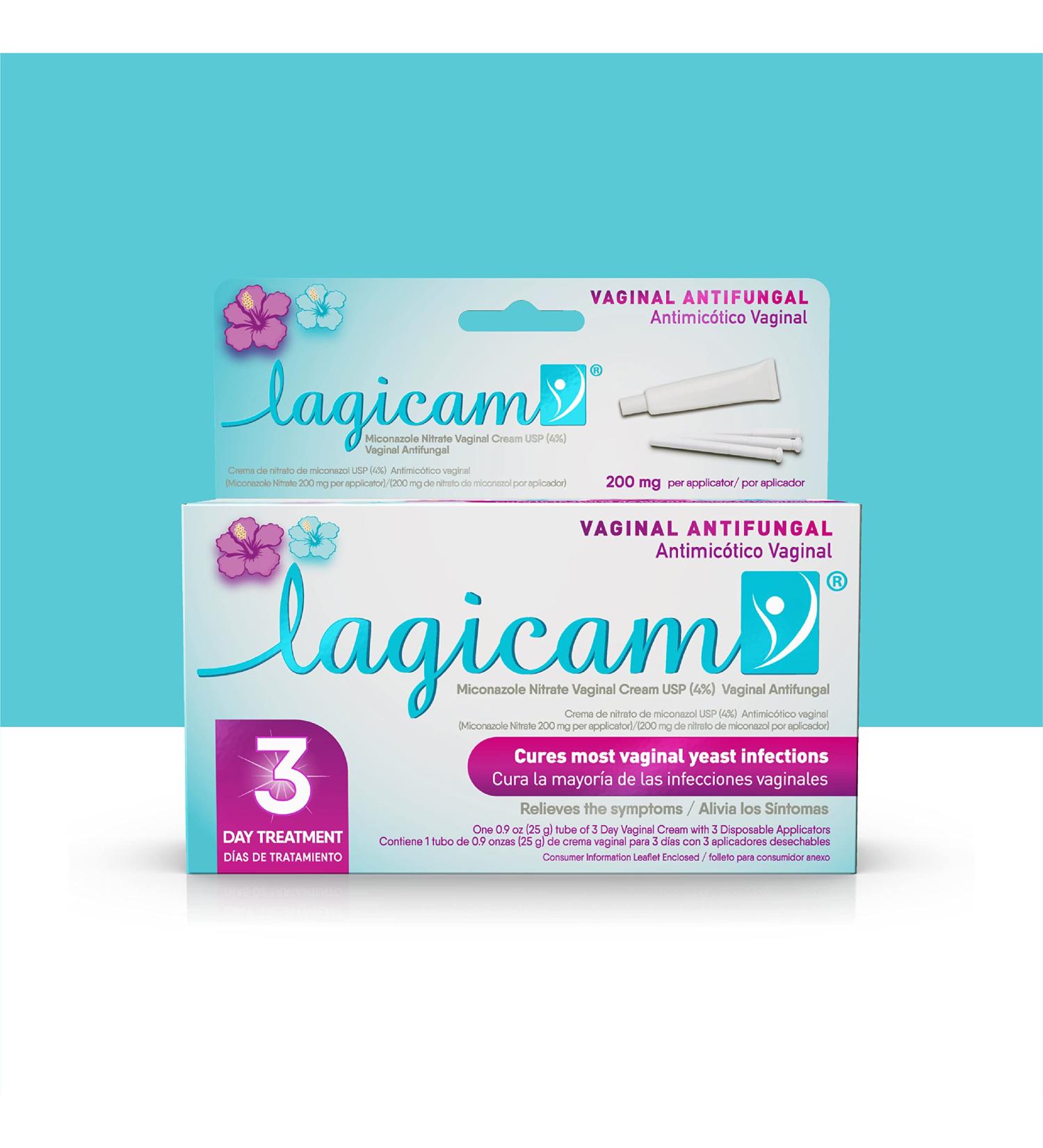 Lagicam Vaginal Yeast Infection Antifungal 3 Day Treatment Cream - 0.9 oz - Buy Online on GoSupps.com