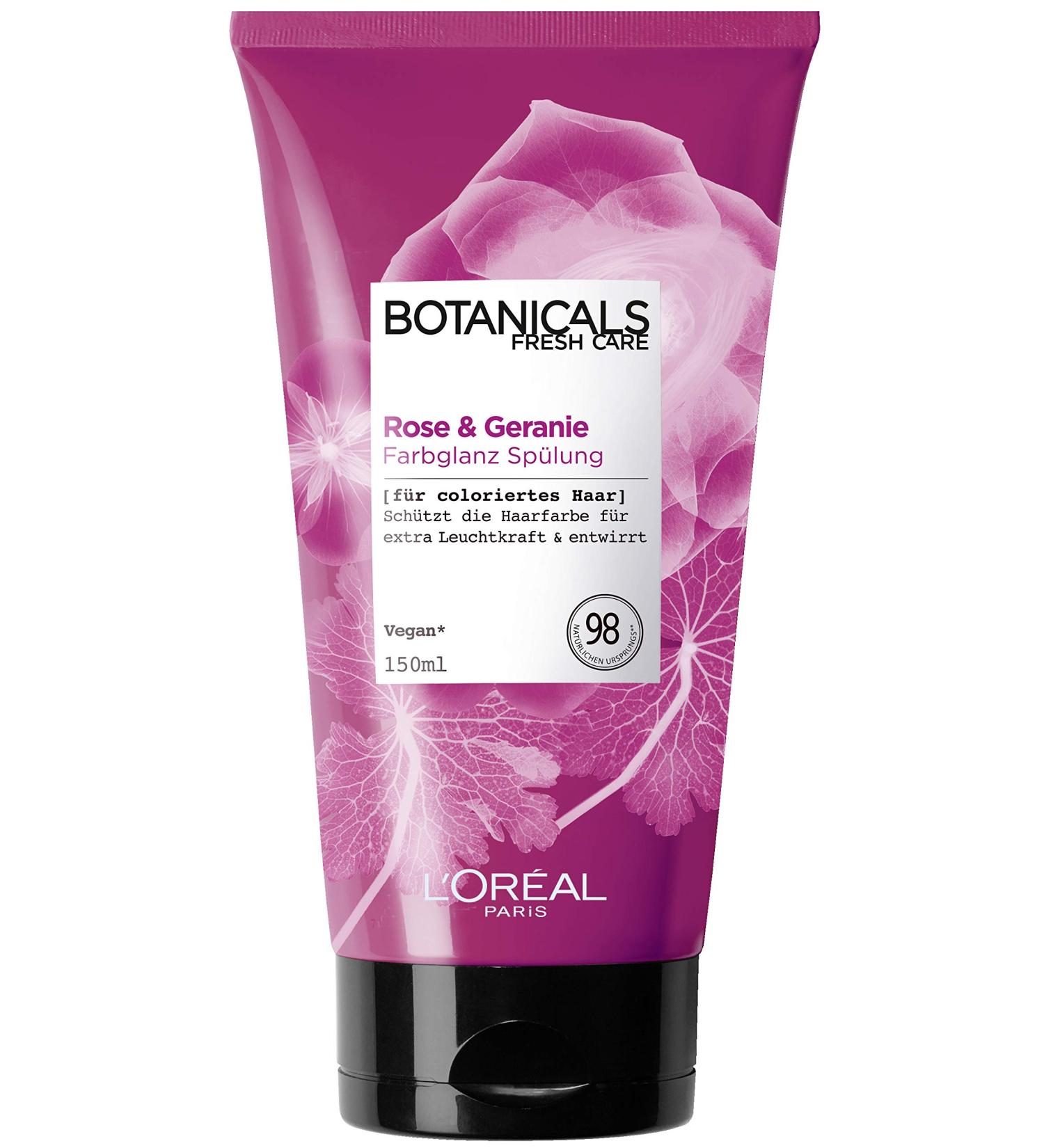 L'Or al Paris Botanicals Fresh Care Rose and Geranium Colour Shine Conditioner 1 pack (1 x 150 ml)