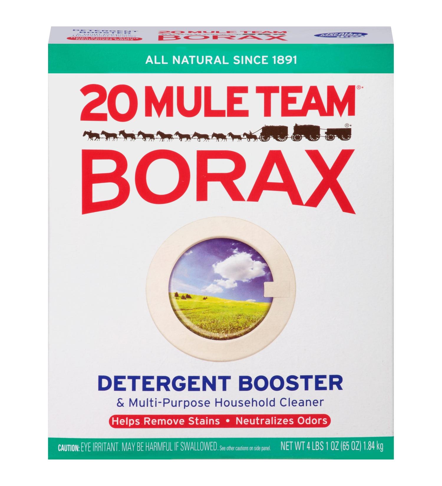 BORAX 20 Mule Team Laundry Booster Powder 4 Pounds Unscented  1 pack (4 pounds)