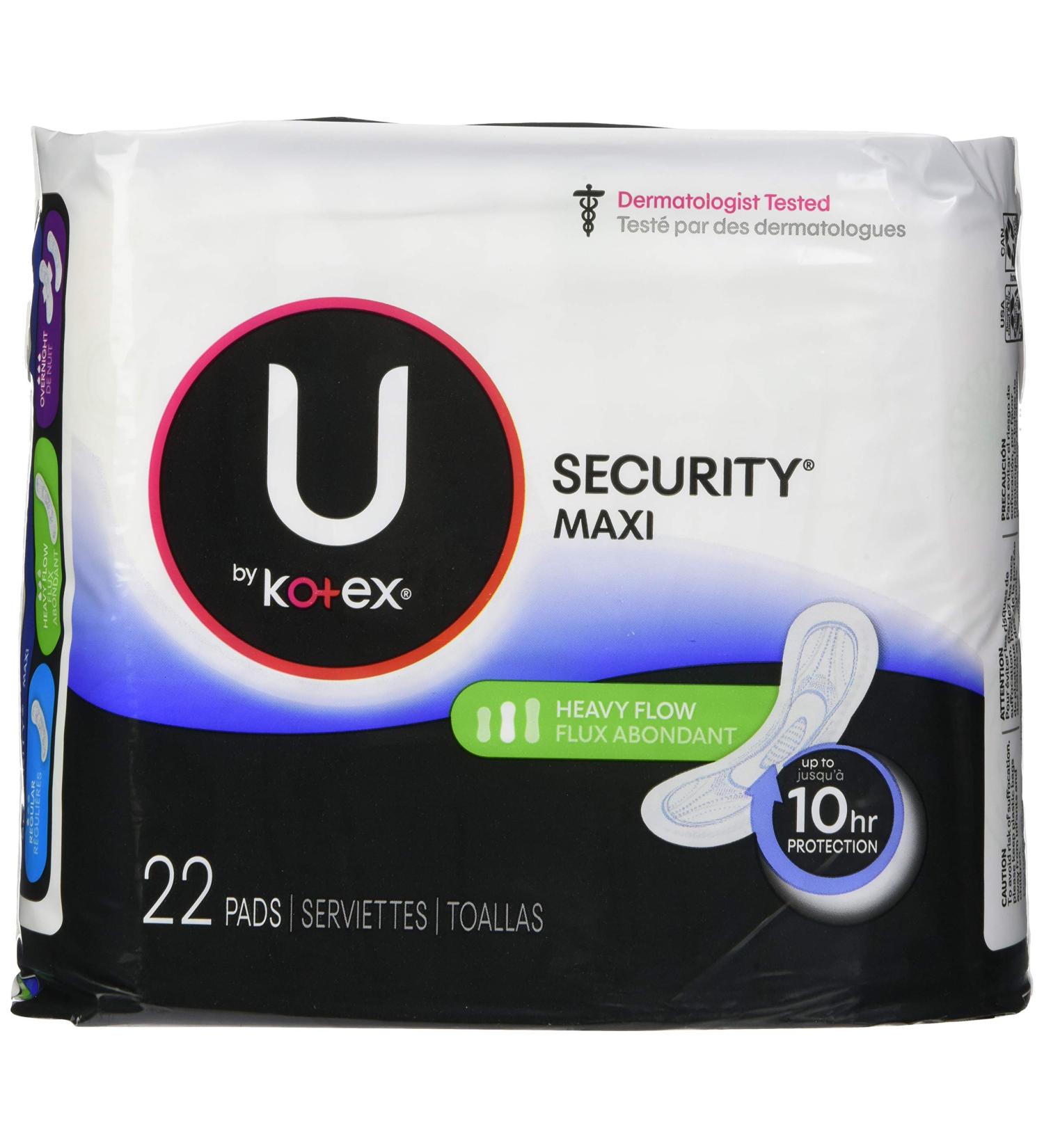U by Kotex Maxi Pad Premium Long Super - 176 Count Pack - Buy Online on GoSupps.com