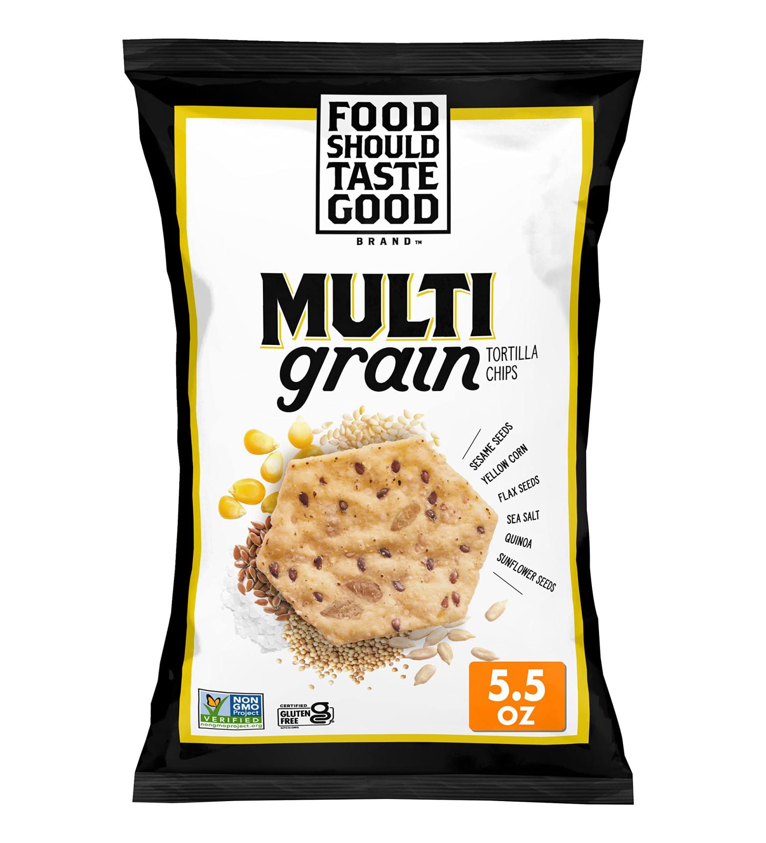 Food Should Taste Good Multigrain Tortilla Chips - Gluten Free, 5.5 oz (Pack of 12) | Snacks - Buy Online on GoSupps.com