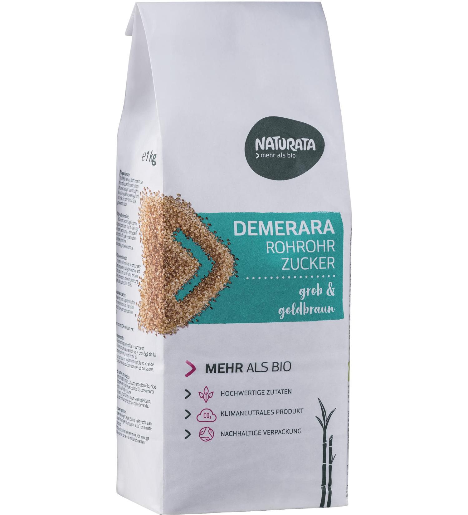 Naturata Organic Demerara Raw Cane Sugar (6 x 1 kg)