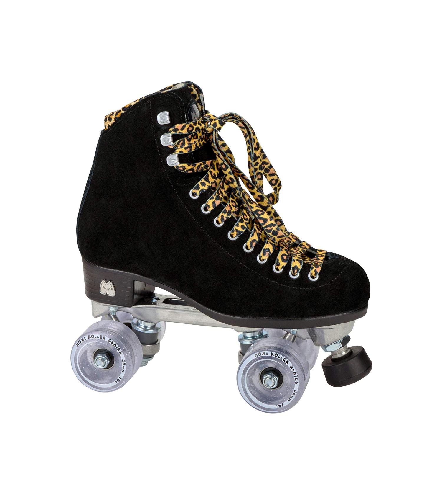 Moxi Panther Roller Skates - Stylish Black Suede Womens Skates | Size 7 - Buy Online on GoSupps.com