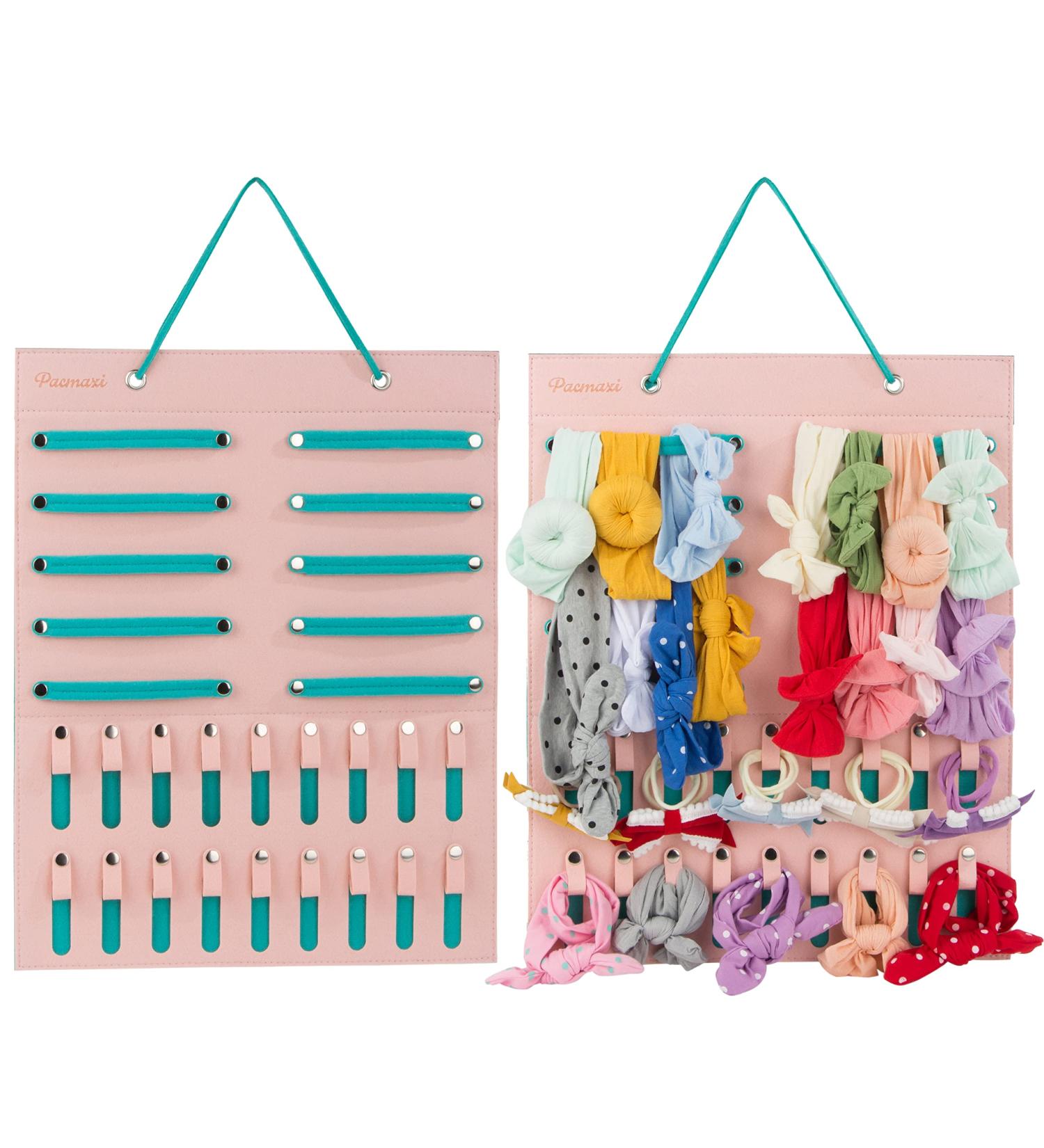PACMAXI Baby Girl Headbands Organizer - Turban Knotted Display Stand - Pink+Green - Buy Online on GoSupps.com