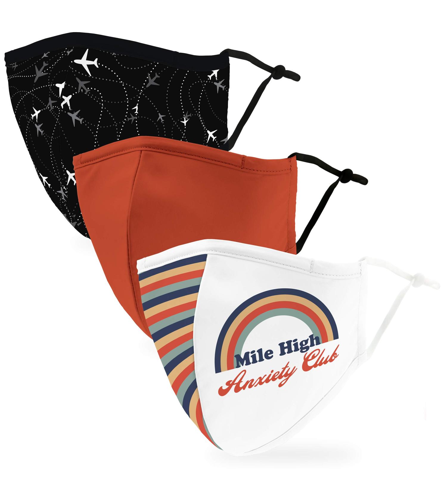 Weddingstar 3 Pack Washable Cloth Face Mask Reusable and Adjustable with Filter Pocket 1 count (Pack of 3) Travel - Buy Online on GoSupps.com