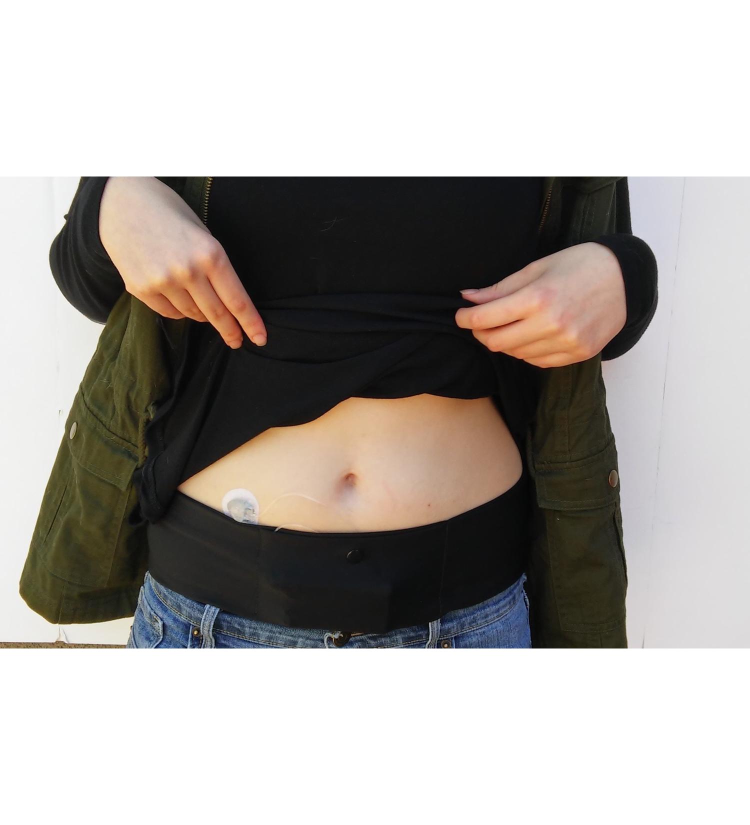 Insulin Pump Band - Snap Closure in Pocket Extra Small Black - Buy Online on GoSupps.com