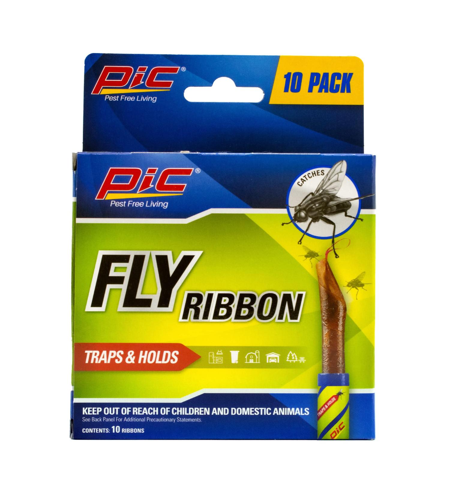 Fly Ribbons Fruit Fly Traps - Indoor/Outdoor Bug Trap for Winged Insects - Pack of 10 - Buy Online on GoSupps.com
