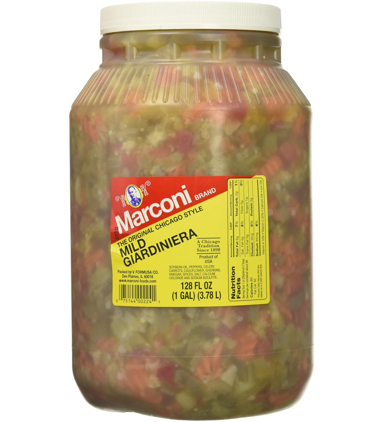 Marconi Chicago Style Mild Giardiniera - 1 Gallon Jug - Buy Online on GoSupps.com