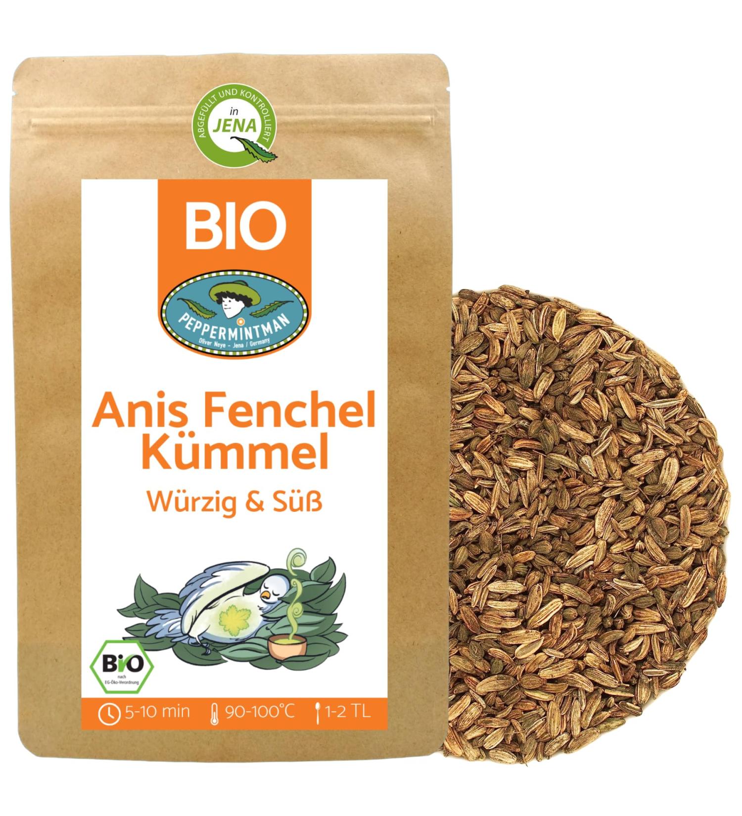  PEPPERMINTMAN PEPPERMINTMAN Organic anise cumin 400g Tea & bread spices - Buy Online on GoSupps.com