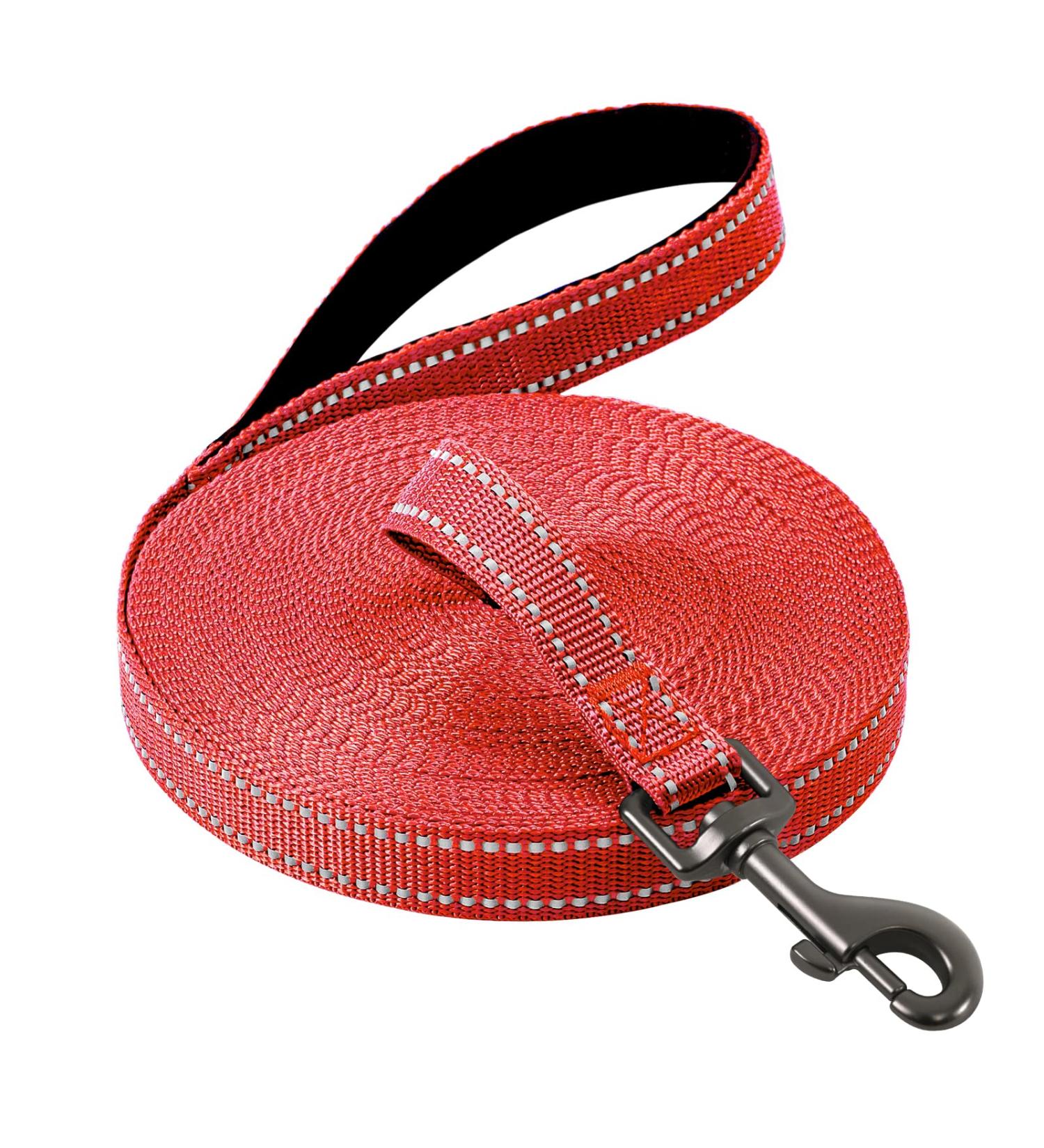Demigreat Reflective Dog Drag Line - 3m/5m/10m/15m/20m | Padded Handle Training Leash for Small to Large Dogs - Durable & Comfortable - Buy Online on GoSupps.com