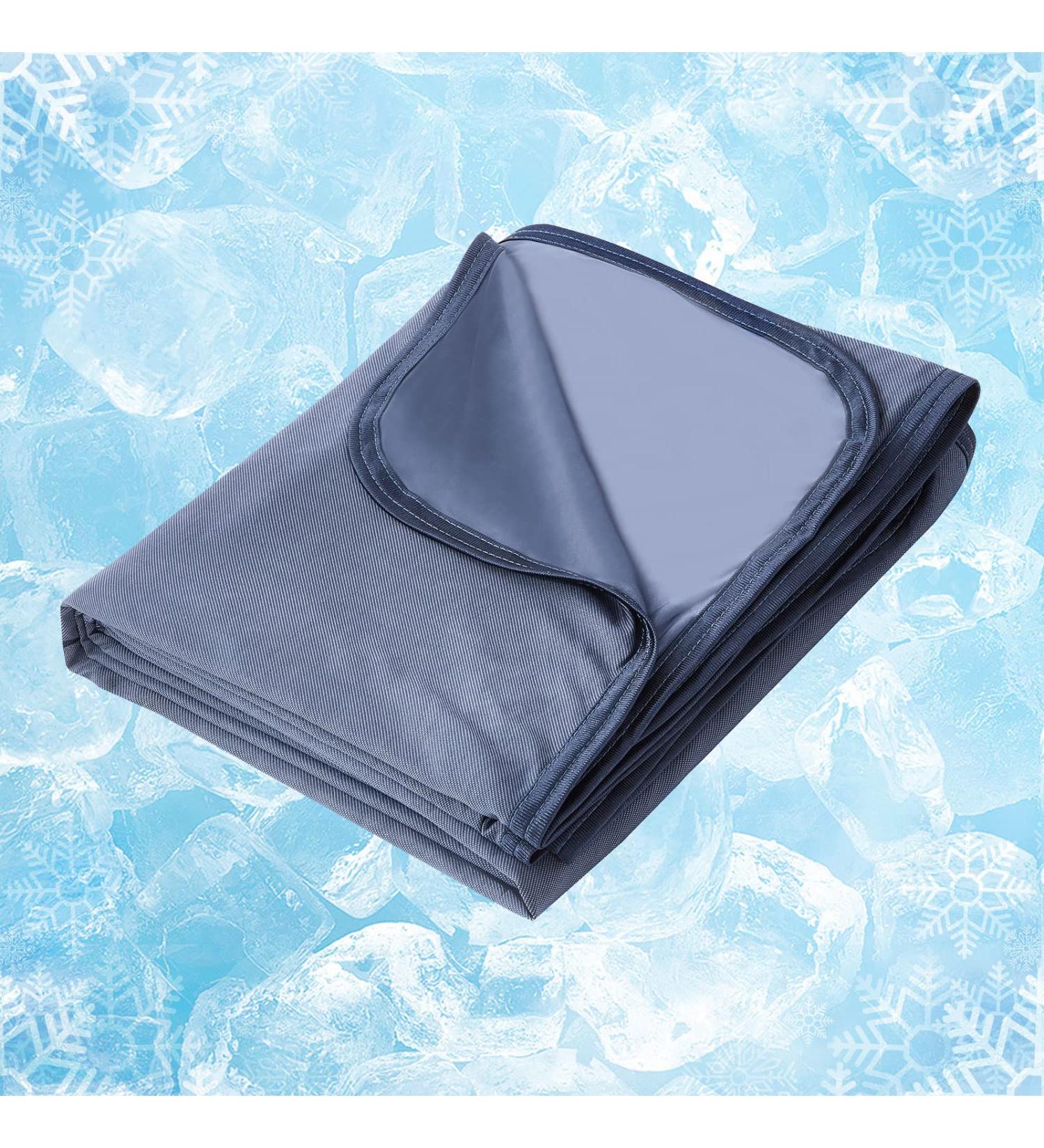 Ailemei Cooling Blanket - Double Sided Cold Effect, KingCal Size, Lightweight Breathable Blanket for Hot Sleepers - Jeans Blue, 108 x 90 - Buy Online on GoSupps.com